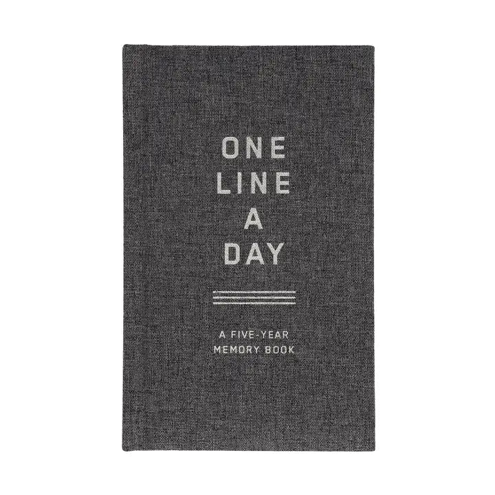 Favorite Story Journal Favorite Story Charcoal Canvas One Line A Day