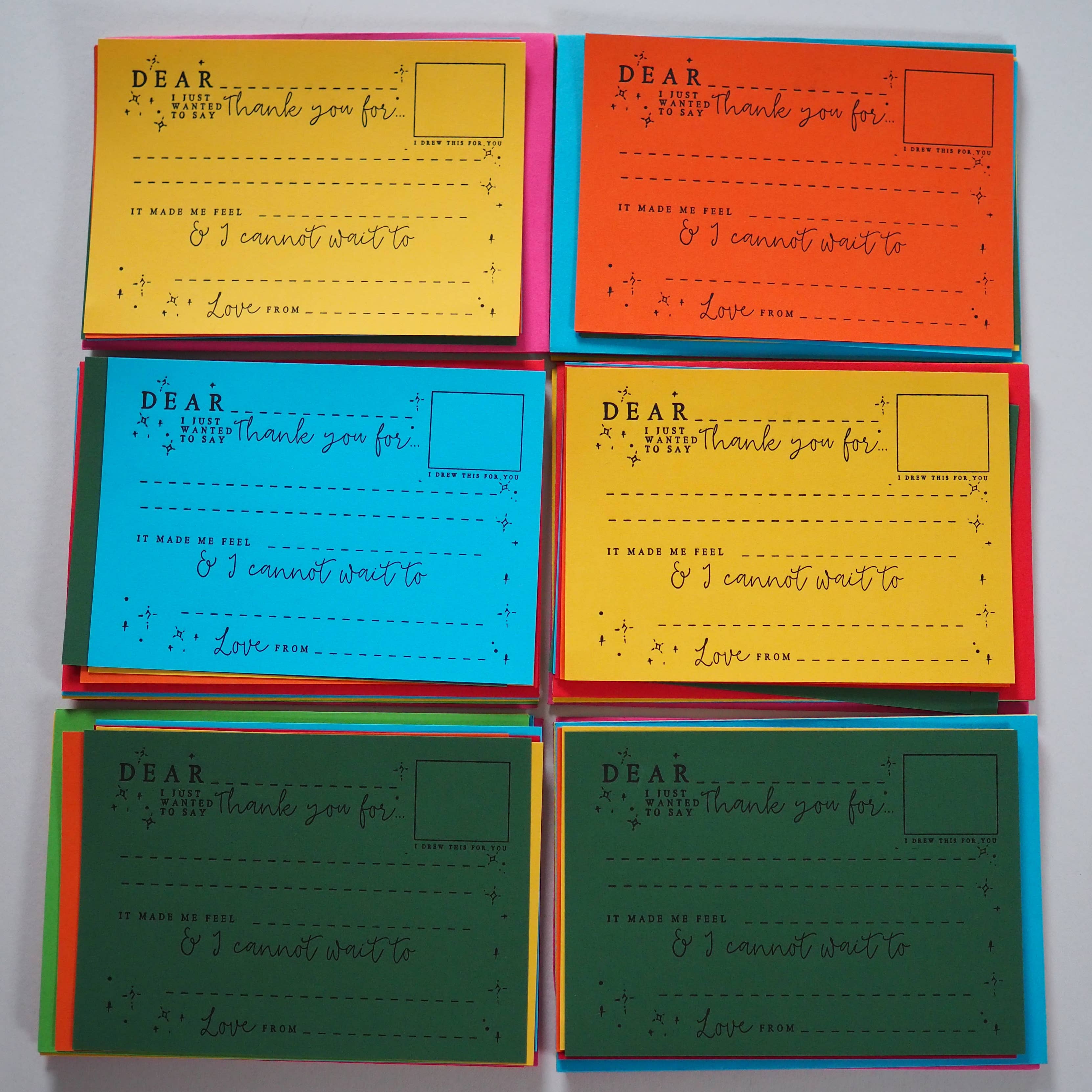 Favorite Story soch and co Children's rainbow thank you cards - set of 5