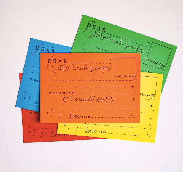 Favorite Story soch and co Children's rainbow thank you cards - set of 5