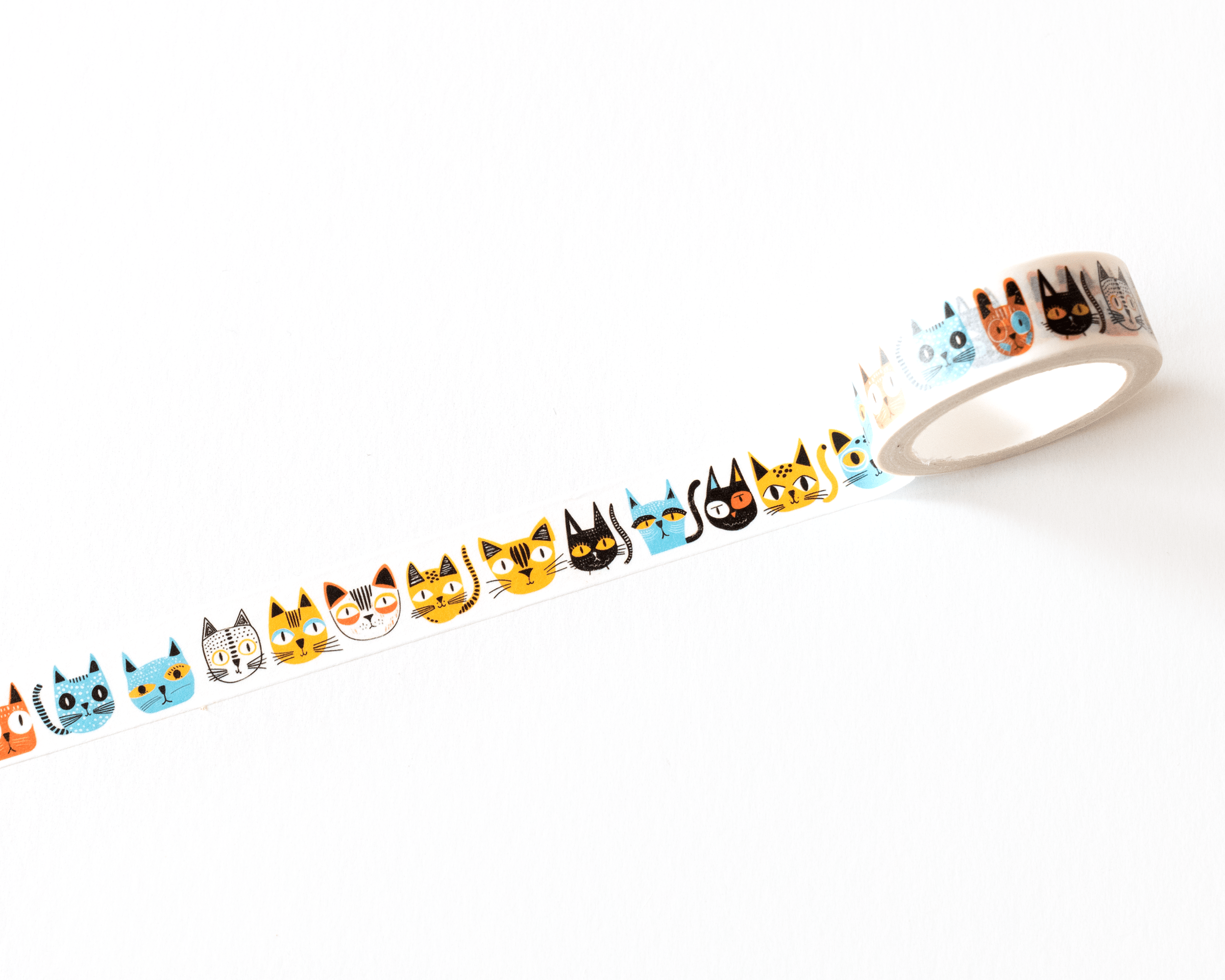 Favorite Story RippleSplash Studio Colorful Cat Faces Washi Tape