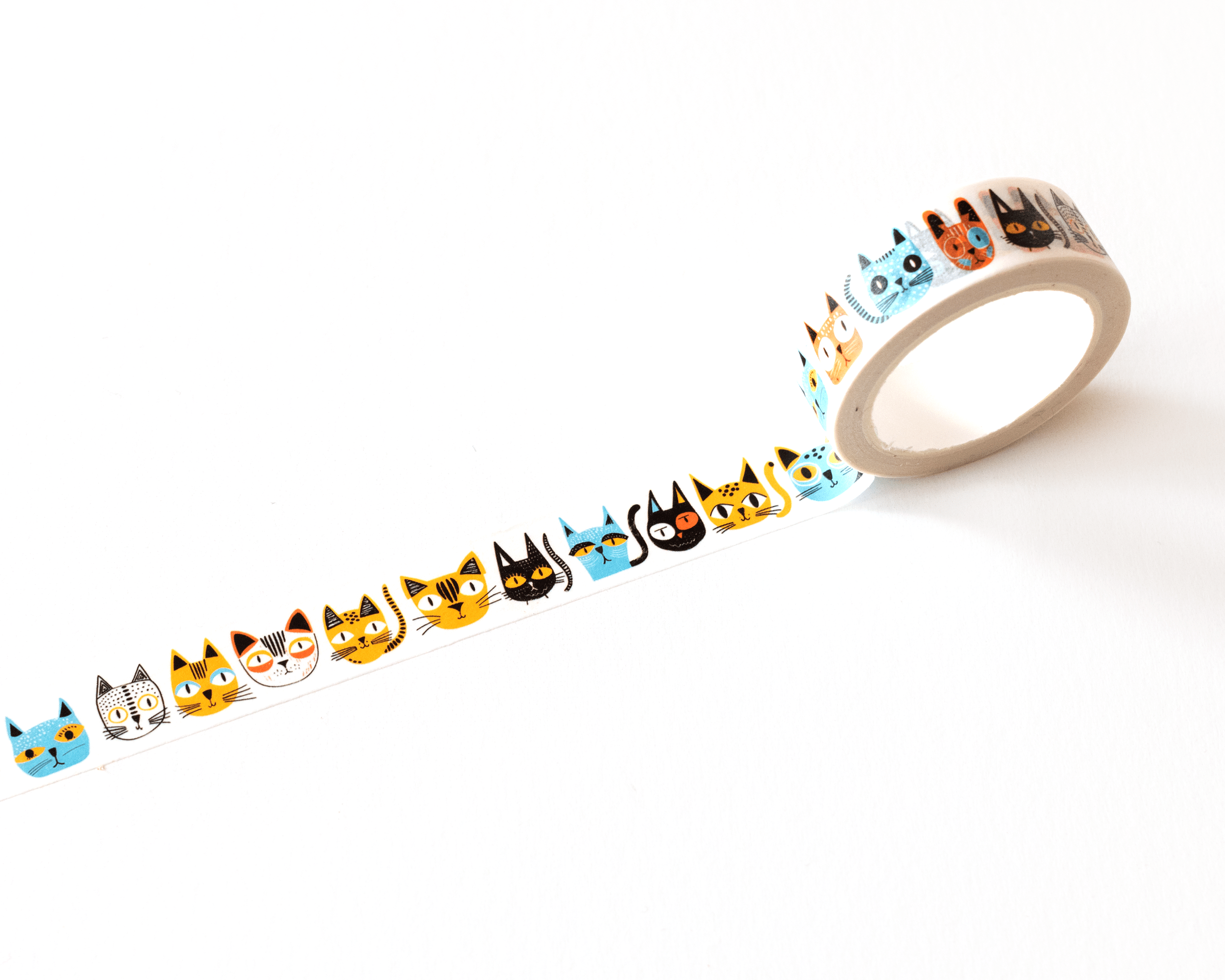 Favorite Story RippleSplash Studio Colorful Cat Faces Washi Tape