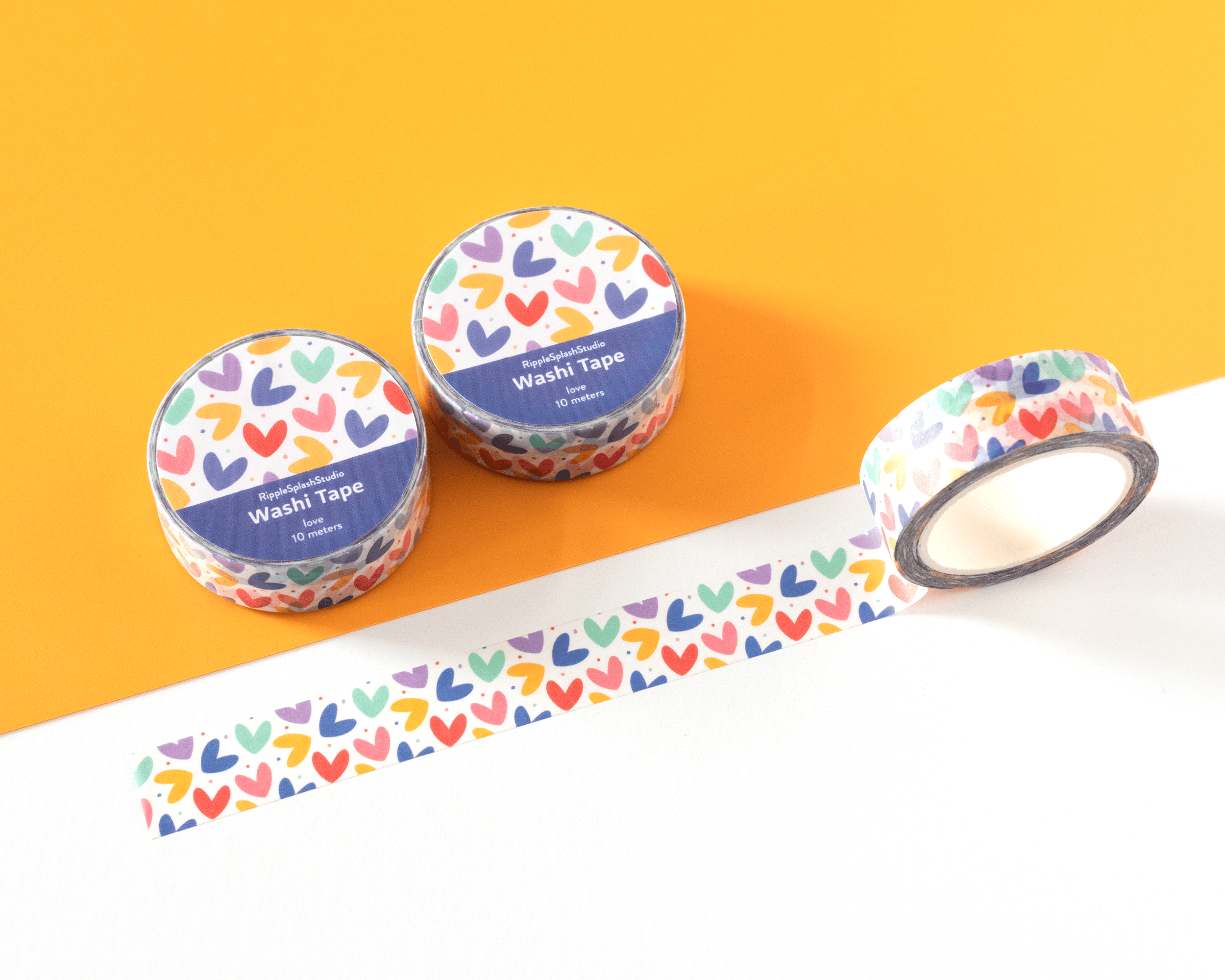 Favorite Story RippleSplash Studio Colorful Heart Washi Tape