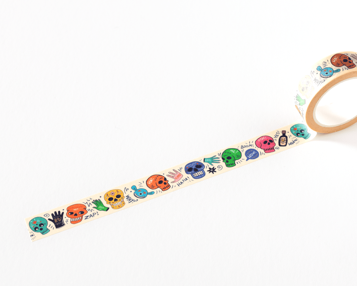 Favorite Story RippleSplash Studio (We Cover US Import Fees) Colorful Skulls Washi Tape