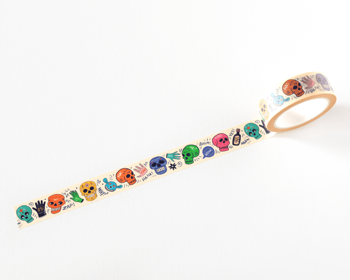 Favorite Story RippleSplash Studio (We Cover US Import Fees) Colorful Skulls Washi Tape
