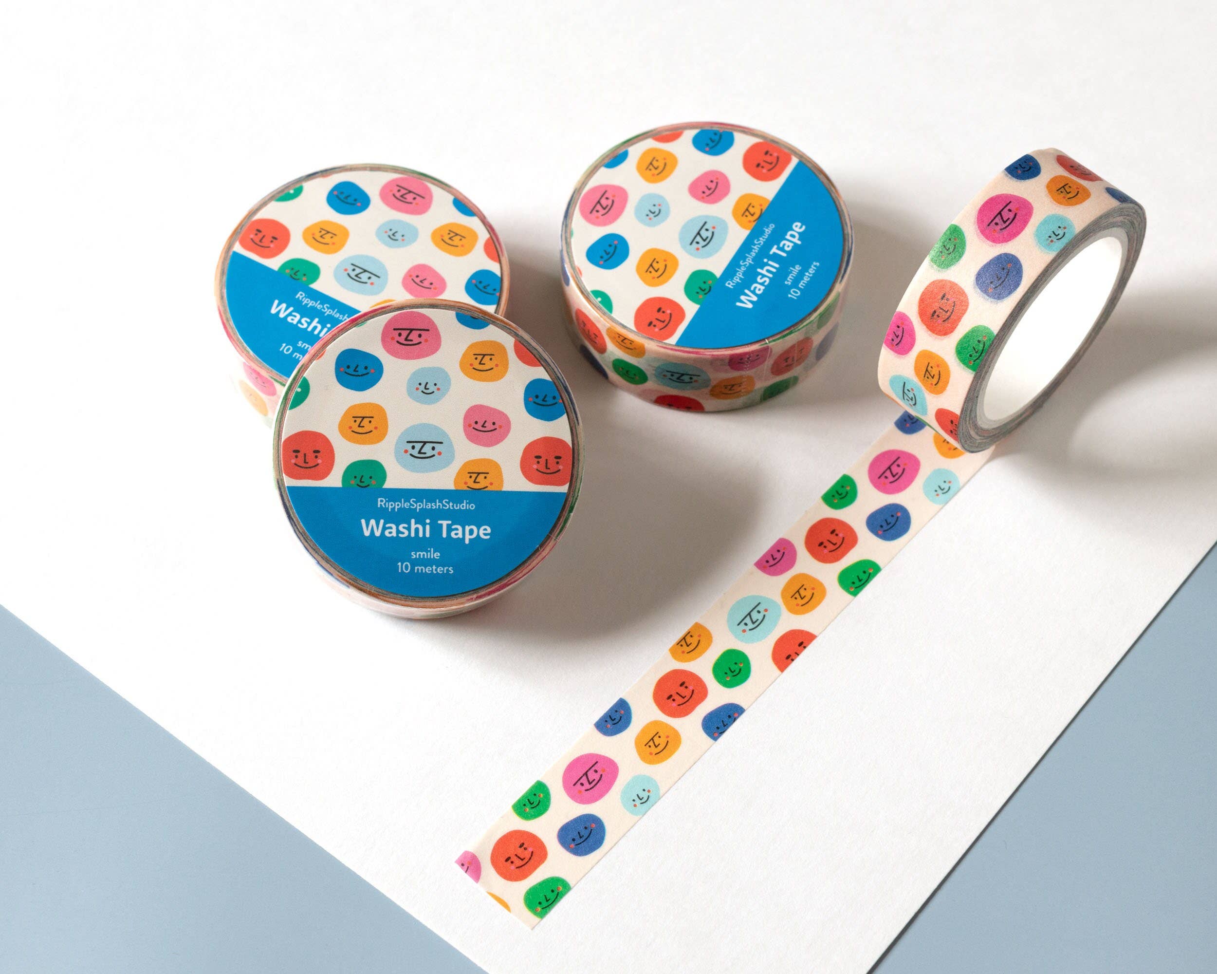 Favorite Story RippleSplash Studio Colorful Smiley Faces Washi Tape