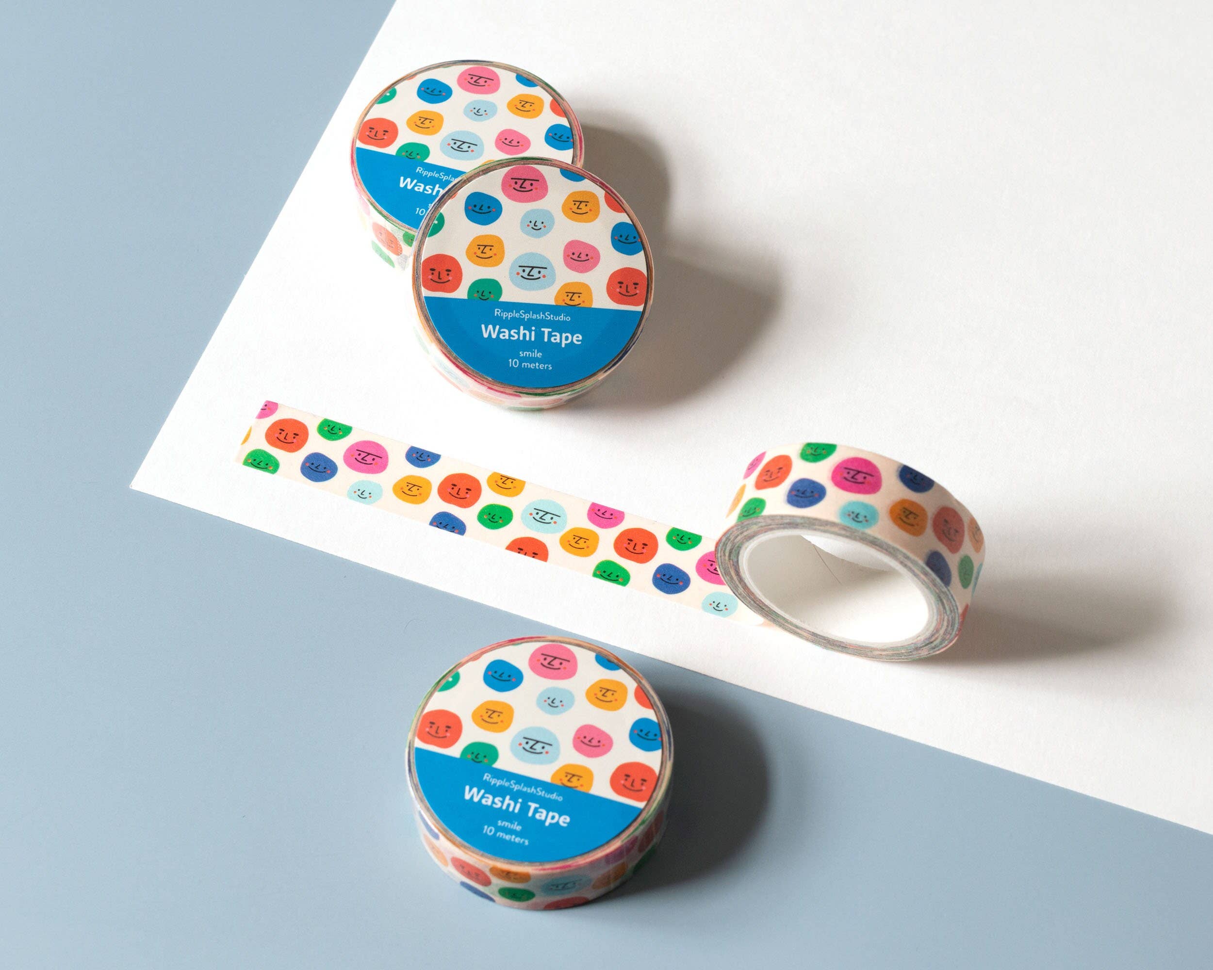 Favorite Story RippleSplash Studio Colorful Smiley Faces Washi Tape