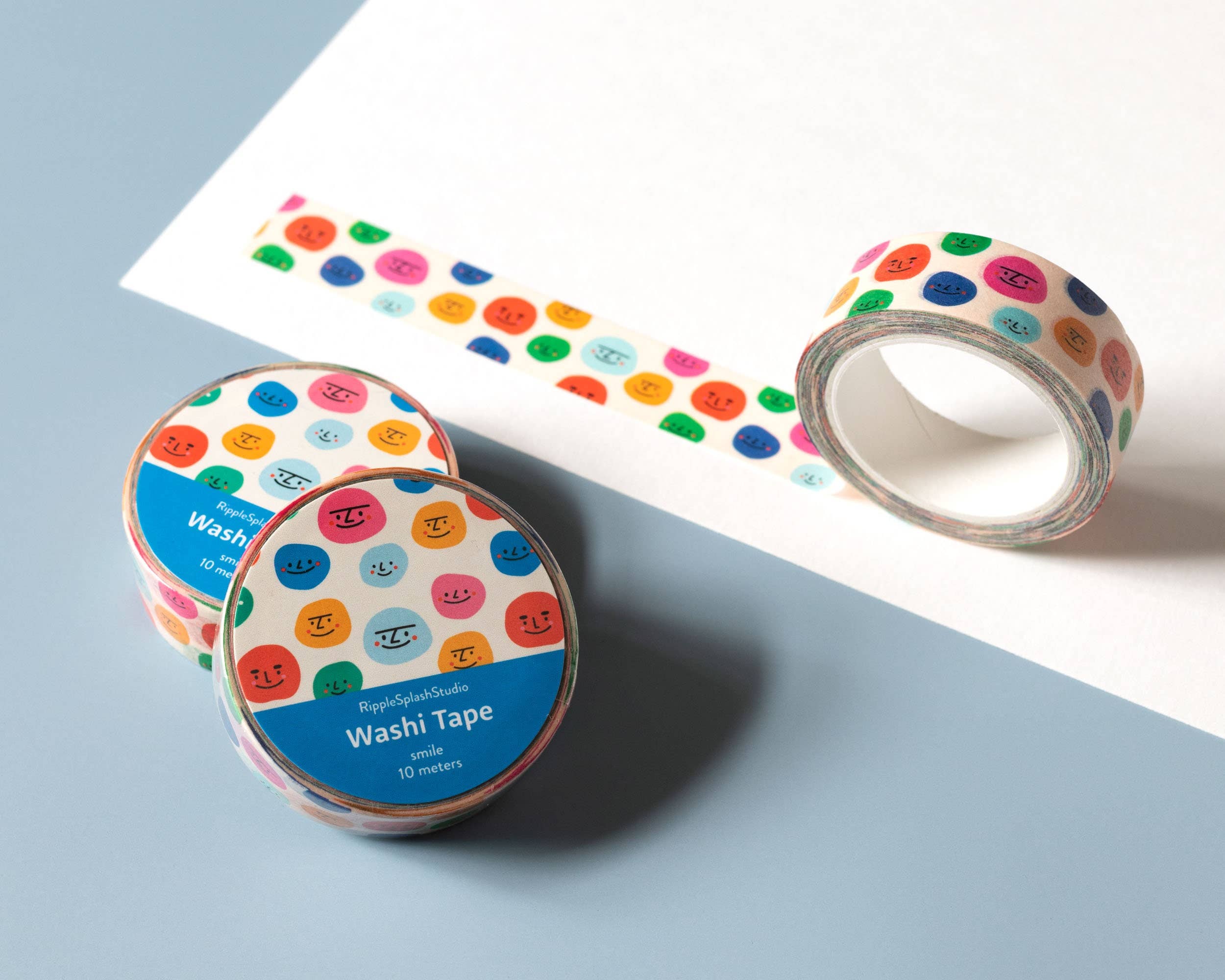 Favorite Story RippleSplash Studio Colorful Smiley Faces Washi Tape