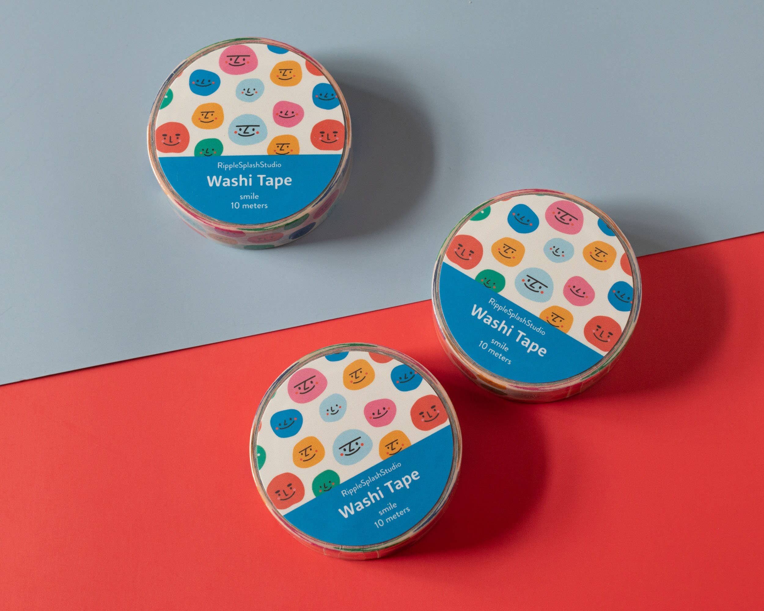 Favorite Story RippleSplash Studio Colorful Smiley Faces Washi Tape