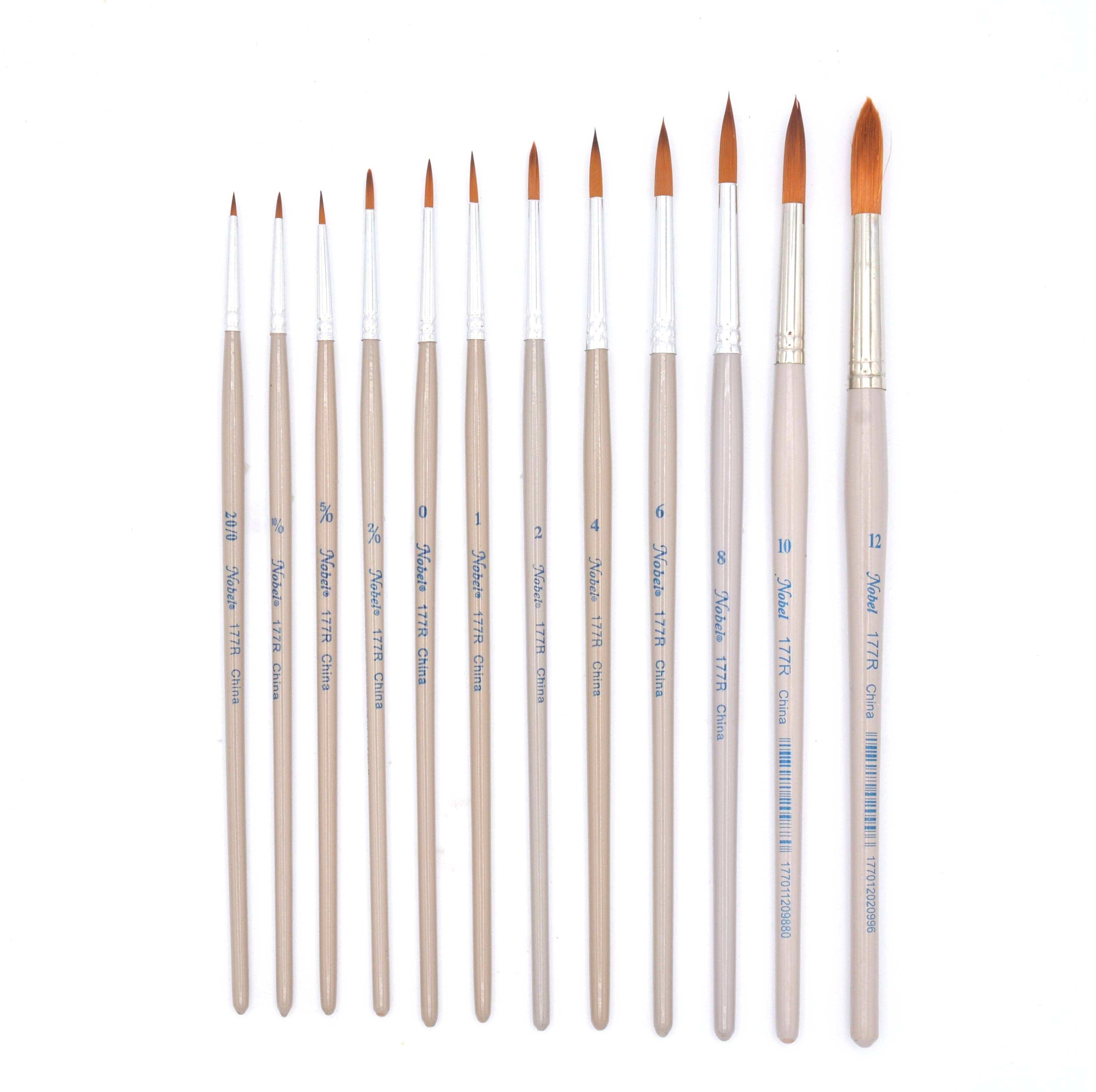 Favorite Story Nobel Arts #1 / Round Comet - Golden Synthetic Short Handle Brush