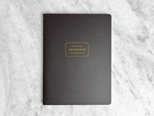 Favorite Story Notebook Black Composition Book