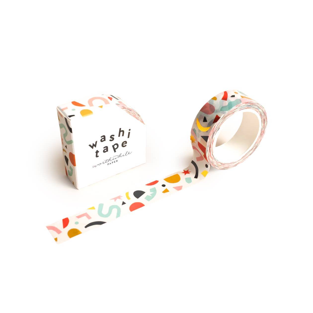 Favorite Story Worthwhile Paper Confetti Pattern Washi Tape - Color & Gold Foil