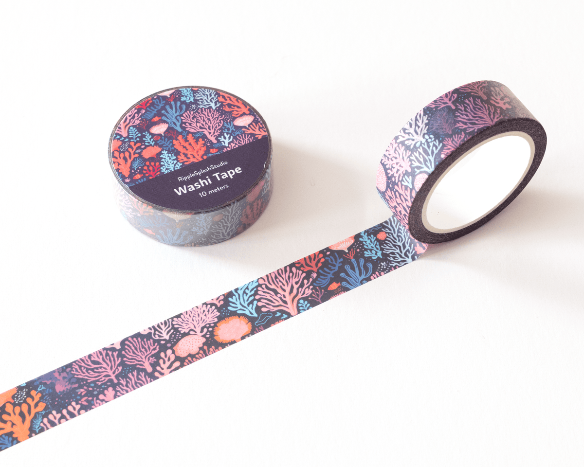 Favorite Story RippleSplash Studio (We Cover US Import Fees) Coral Reef Washi Tape