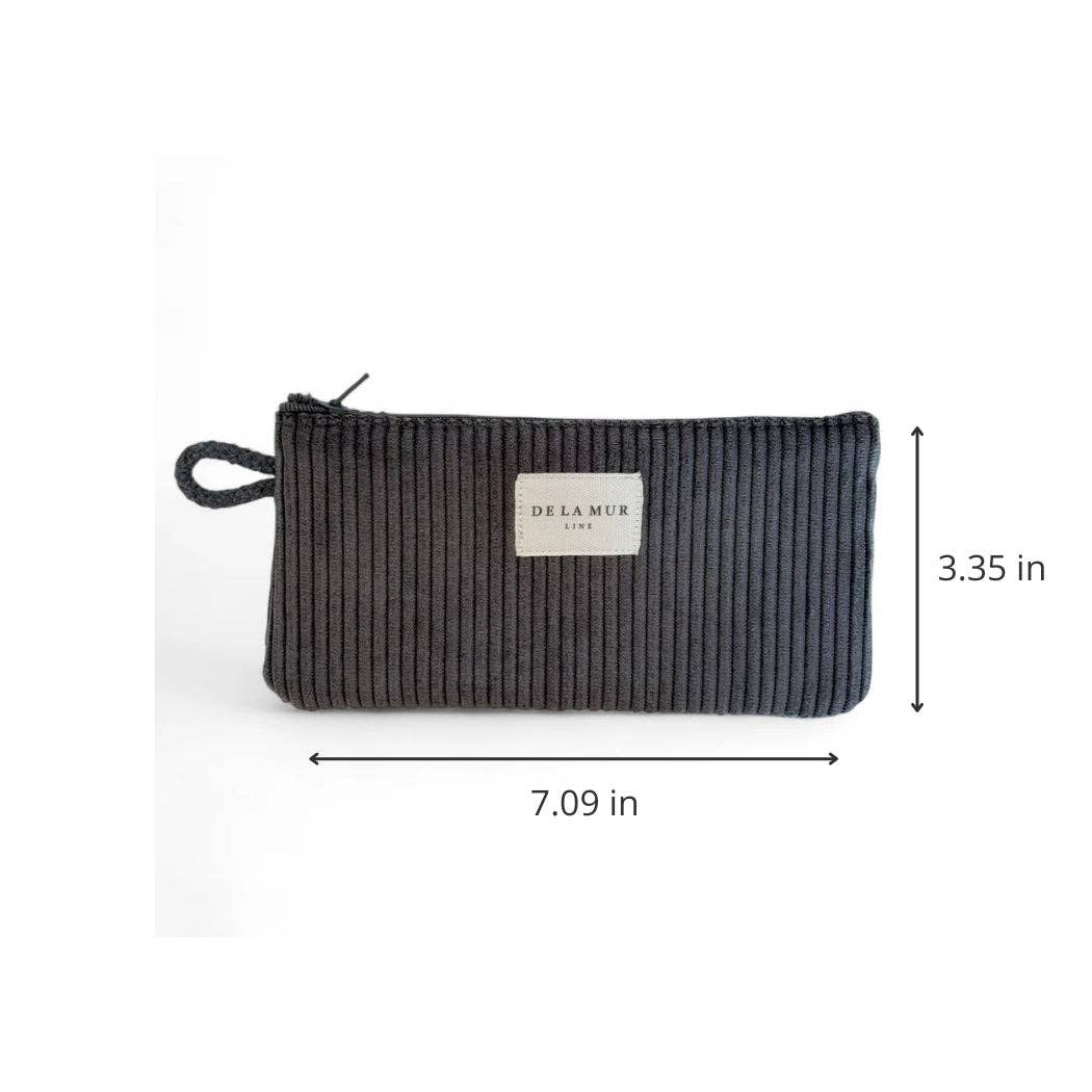 Favorite Story DE LA MUR LINE US Inc Corduroy Eyewear Case – Charcoal Gray (Boni)