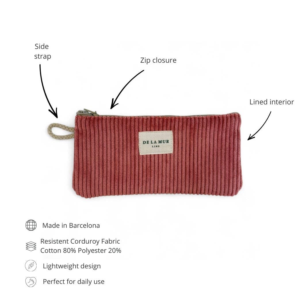 Favorite Story DE LA MUR LINE US Inc Corduroy Eyewear Case – Coral Pink (Coral)