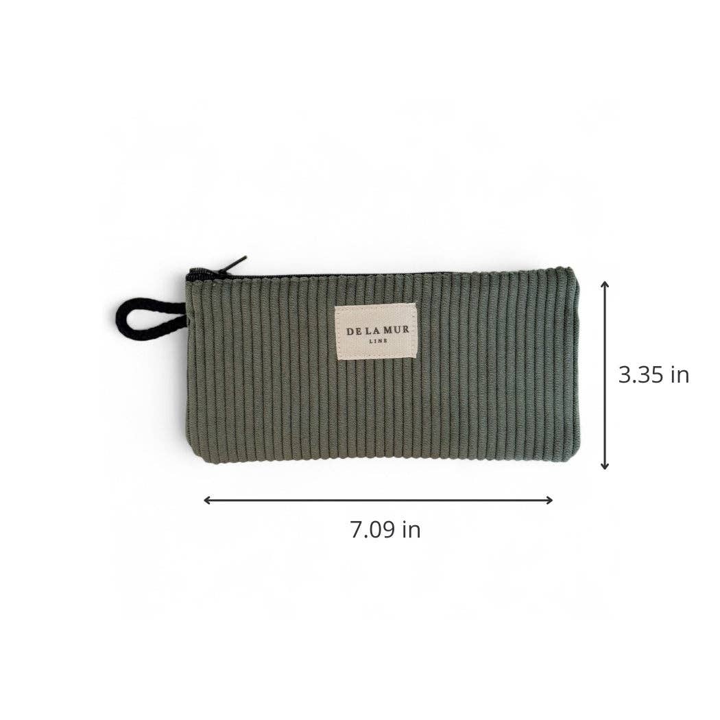 Favorite Story DE LA MUR LINE US Inc Corduroy Eyewear Case – Olive Green (Tree)