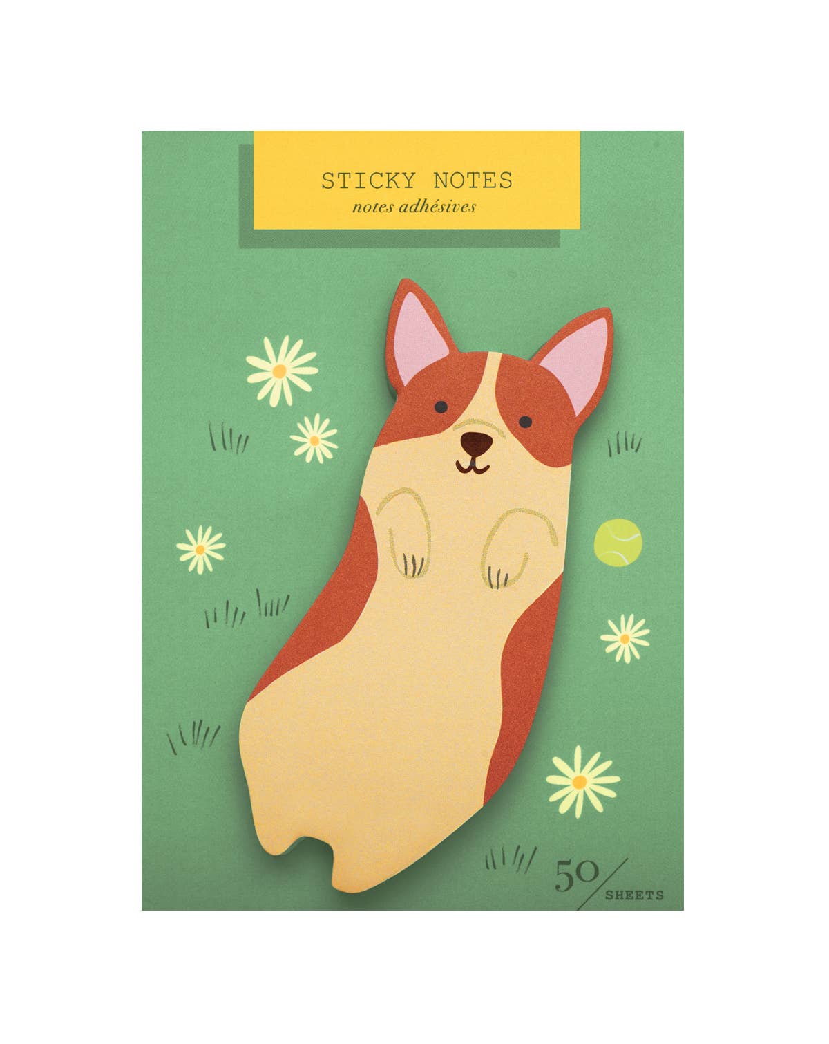 Favorite Story Girl of All Work Corgi  Die Cut Sticky Notes