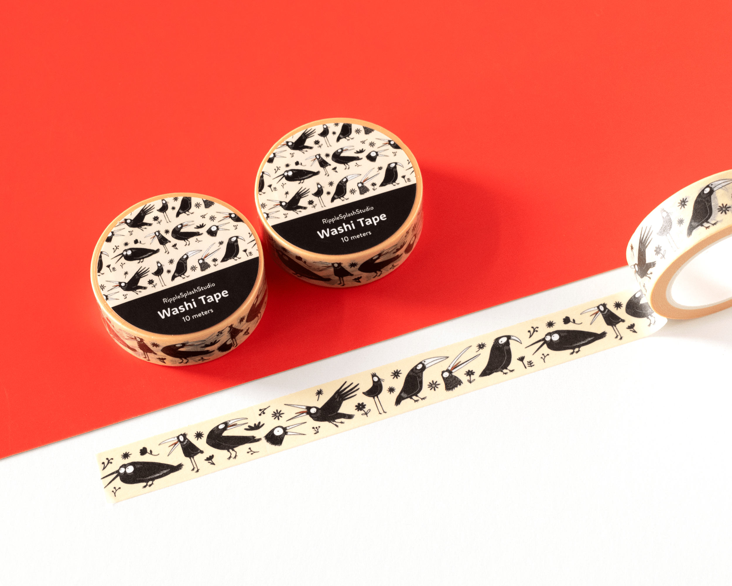 Favorite Story RippleSplash Studio Crow Pattern Washi Tape
