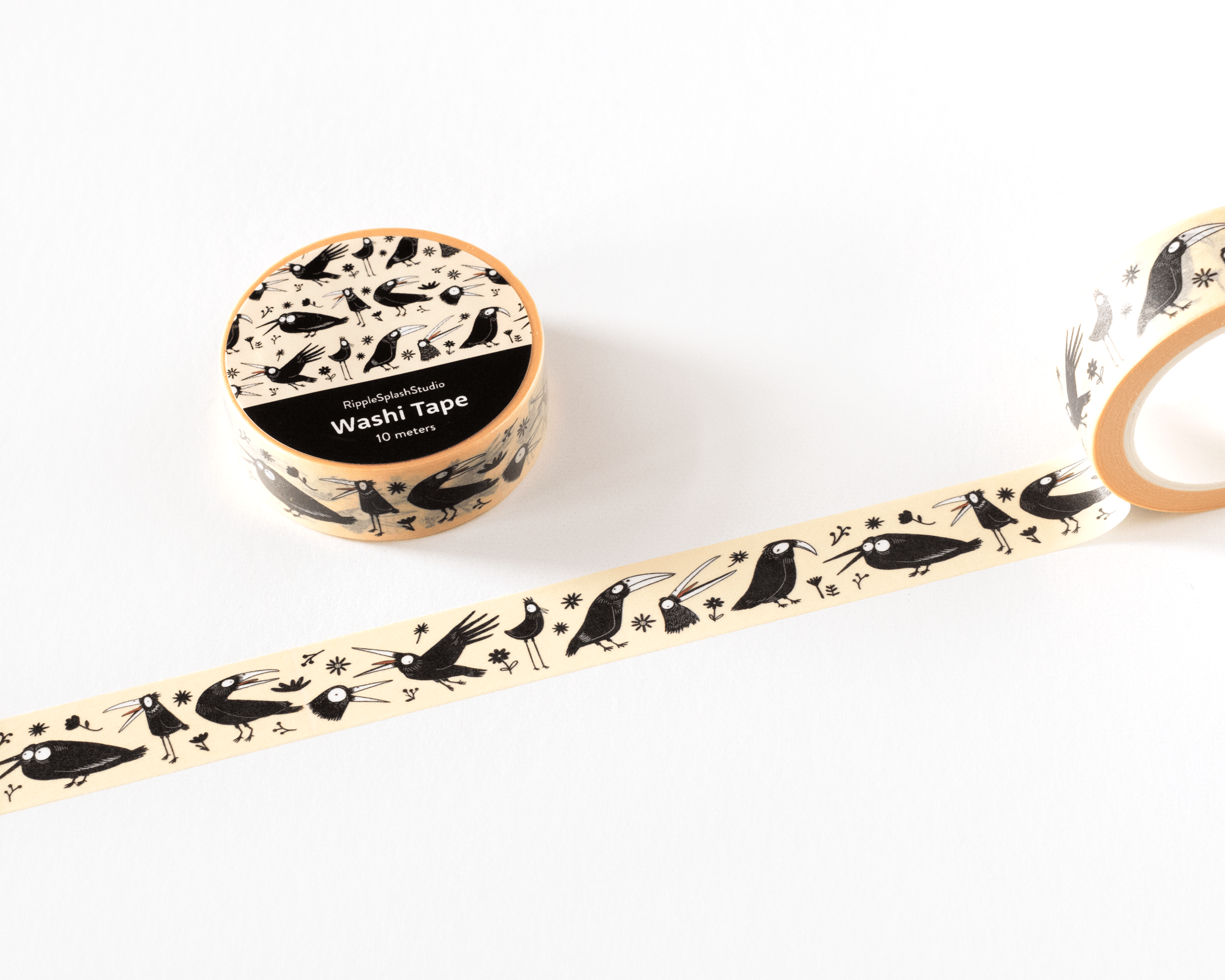 Favorite Story RippleSplash Studio Crow Pattern Washi Tape