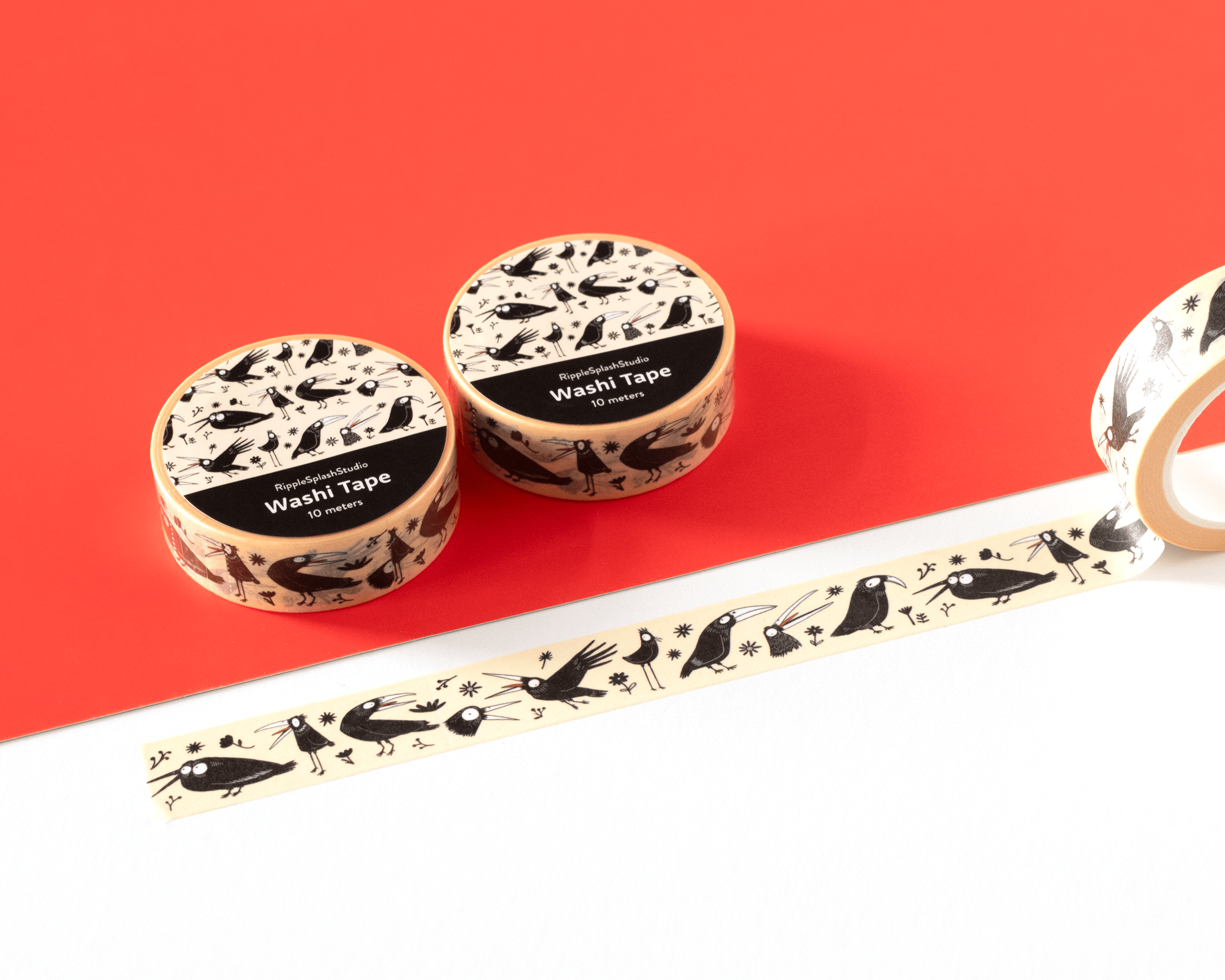 Favorite Story RippleSplash Studio Crow Pattern Washi Tape