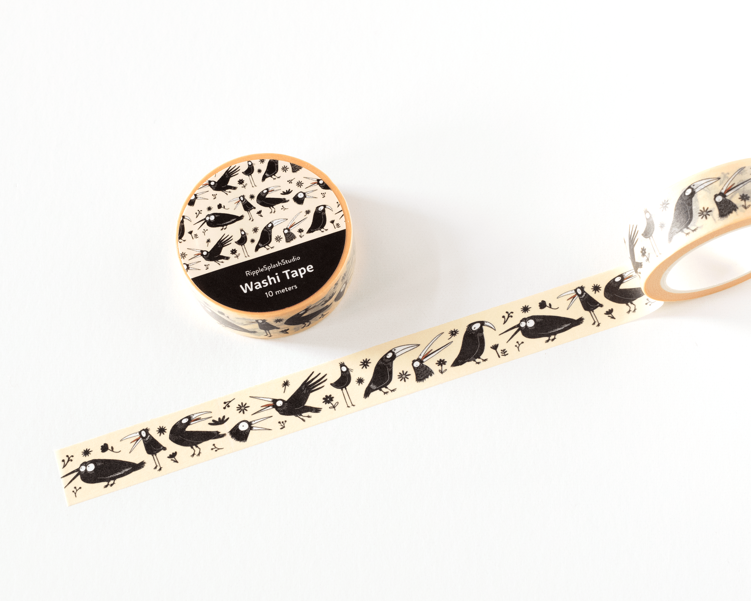 Favorite Story RippleSplash Studio Crow Pattern Washi Tape