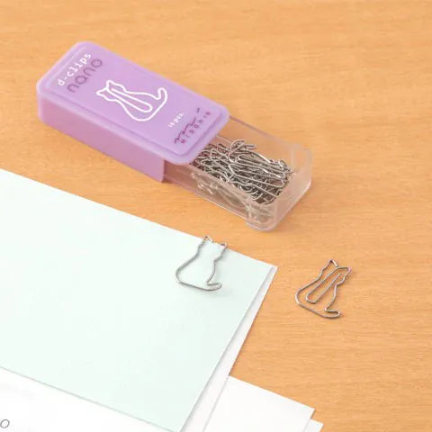 Favorite Story Paper Clips Midori D-Clips Nano, Cat