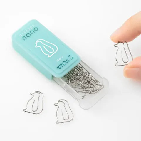Favorite Story Paper Clips Midori D-Clips Nano, Penguin