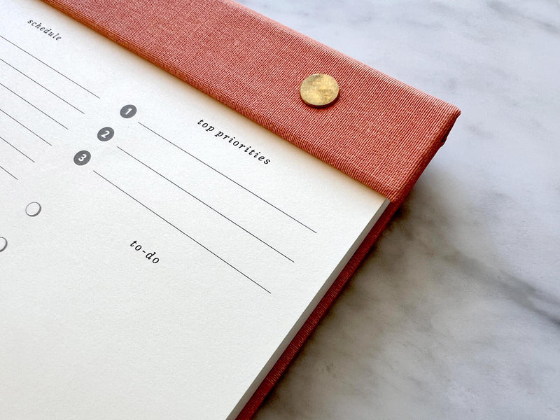 Favorite Story Refillable Daily Planner Notepad with Brass Screws