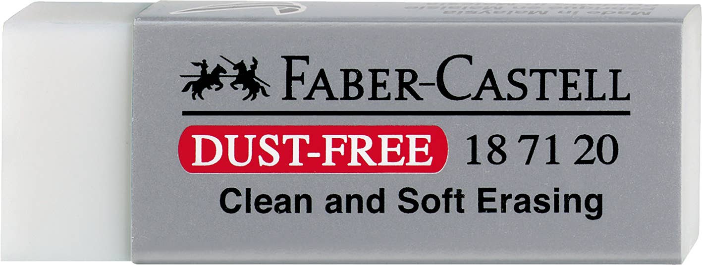 Favorite Story Faber-Castell Dust-Free Vinyl Art Eraser, White - 2 Pack