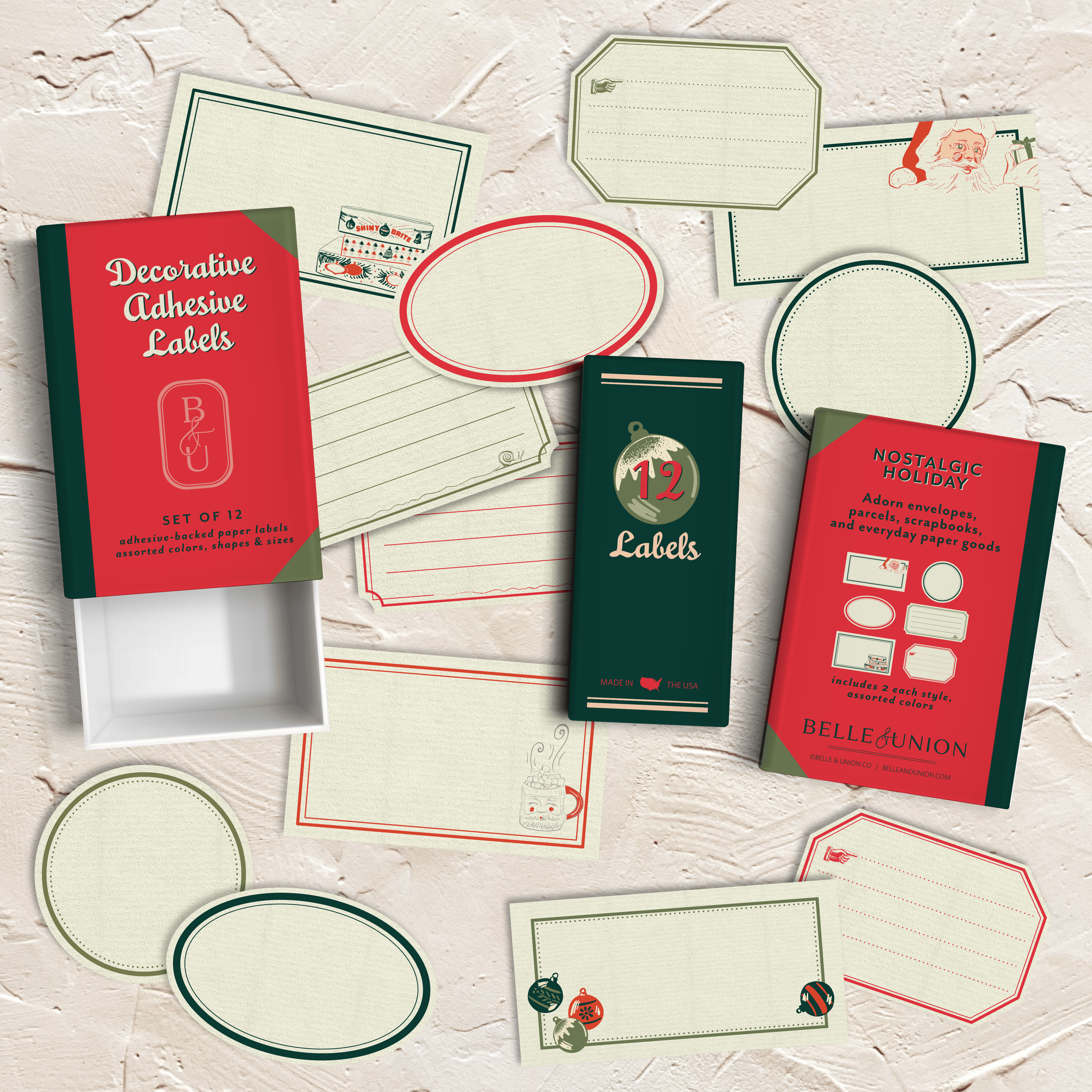 Favorite Story Belle & Union Ephemeria Paper Label Stickers, Nostalgic Holiday