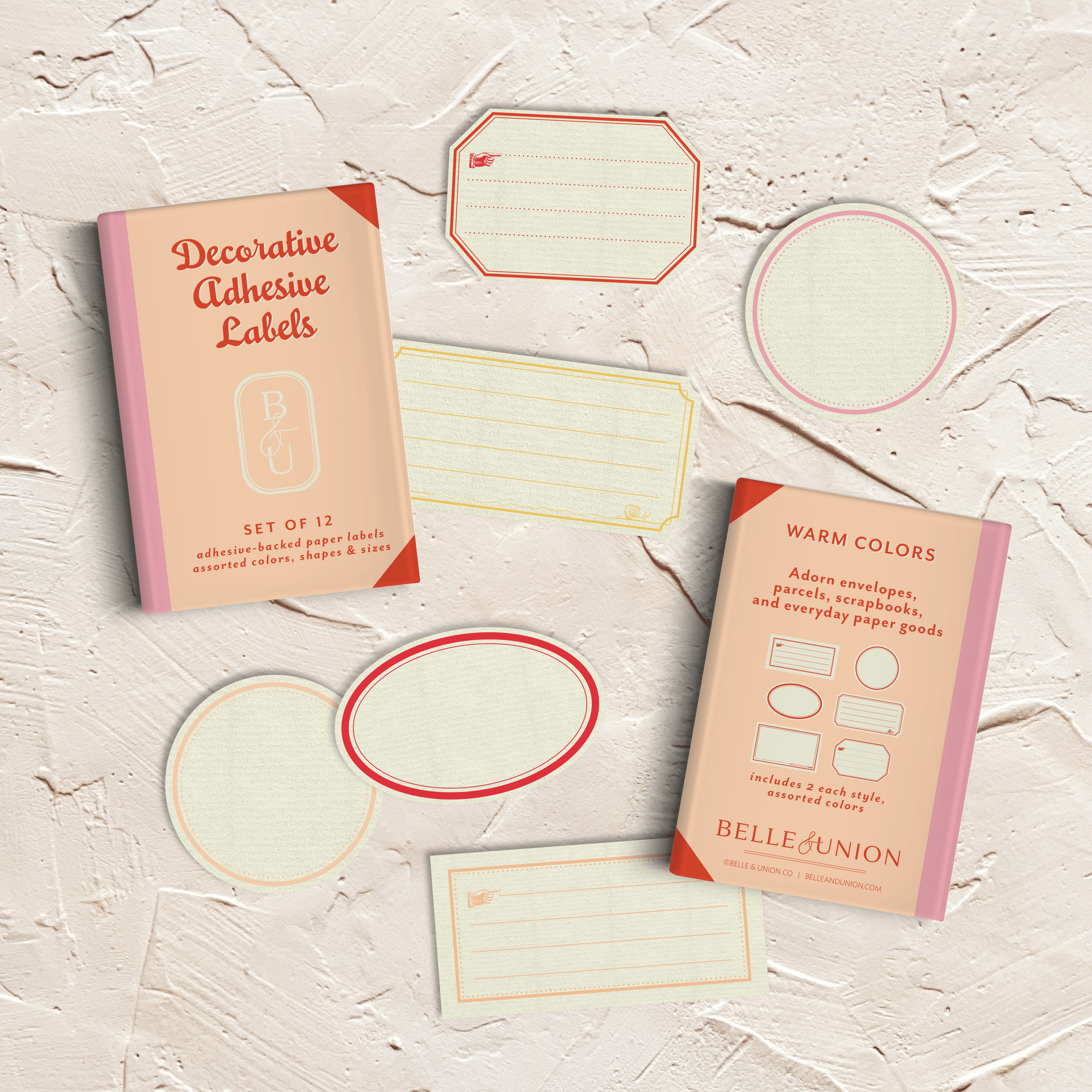 Favorite Story Belle & Union Ephemeria Paper Label Stickers, Warm