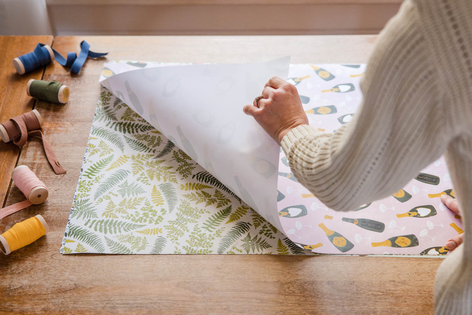 Favorite Story All Occsion Gift Wrap 3 Sheets Fern Gift Wrap