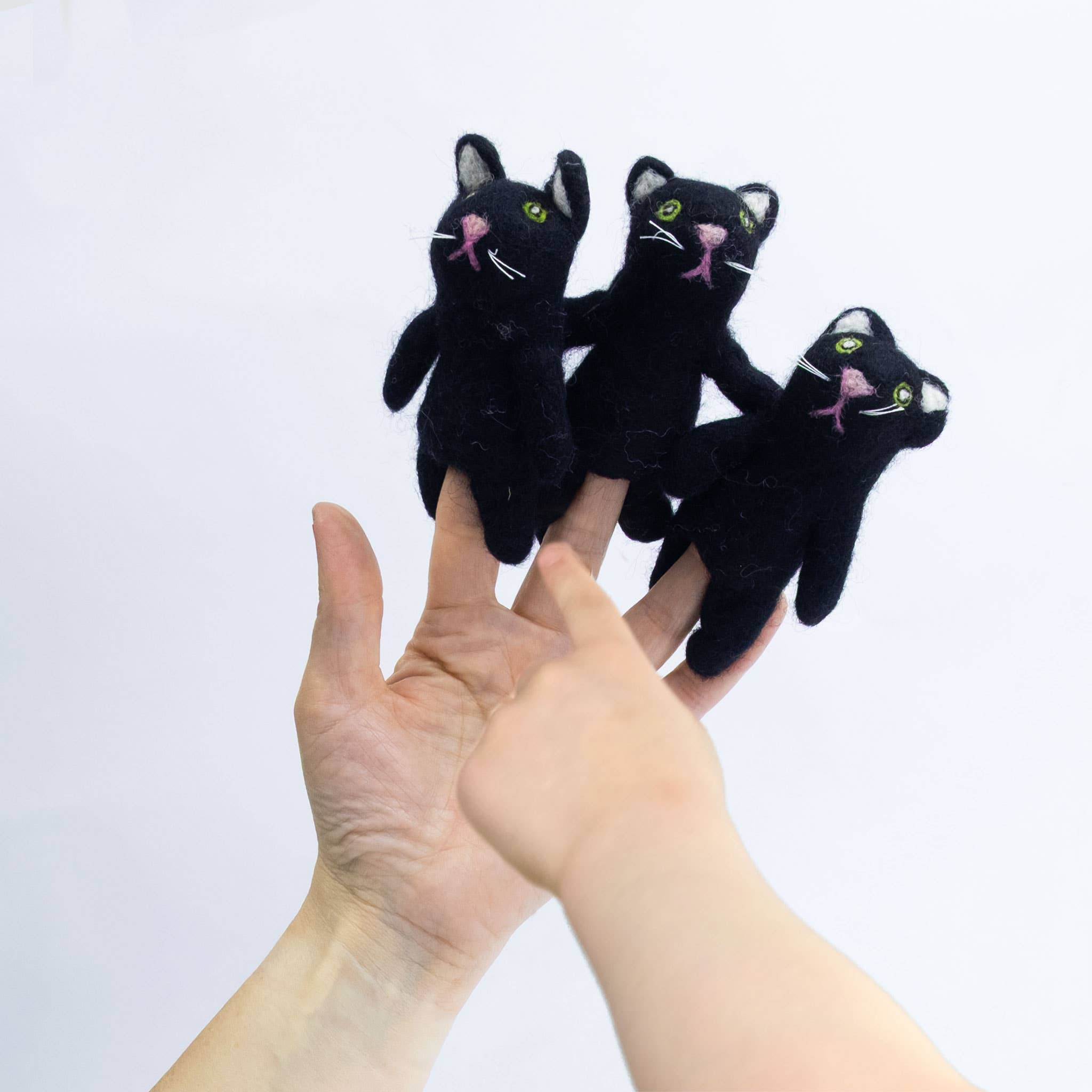 Favorite Story The Winding Road Finger Puppets - Black Cat - Set of 6