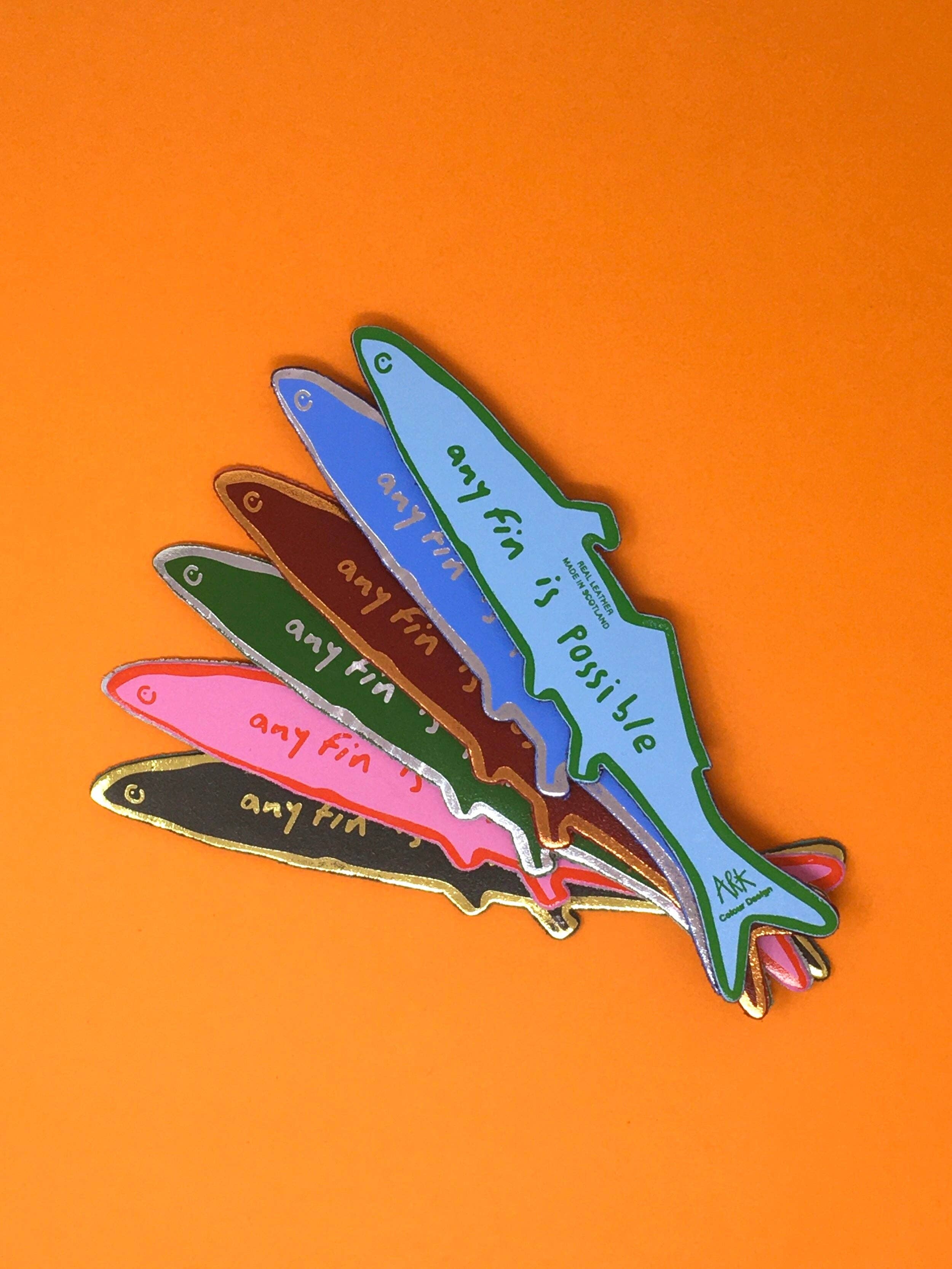 Favorite Story Ark Colour Design Pale Blue Fish Bookmark