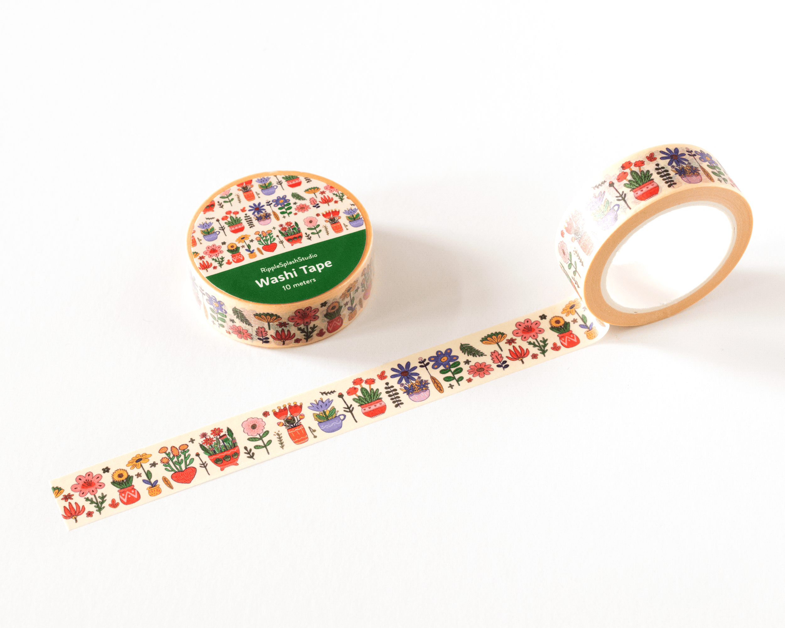 Favorite Story RippleSplash Studio Floral Plant Pots Washi Tape