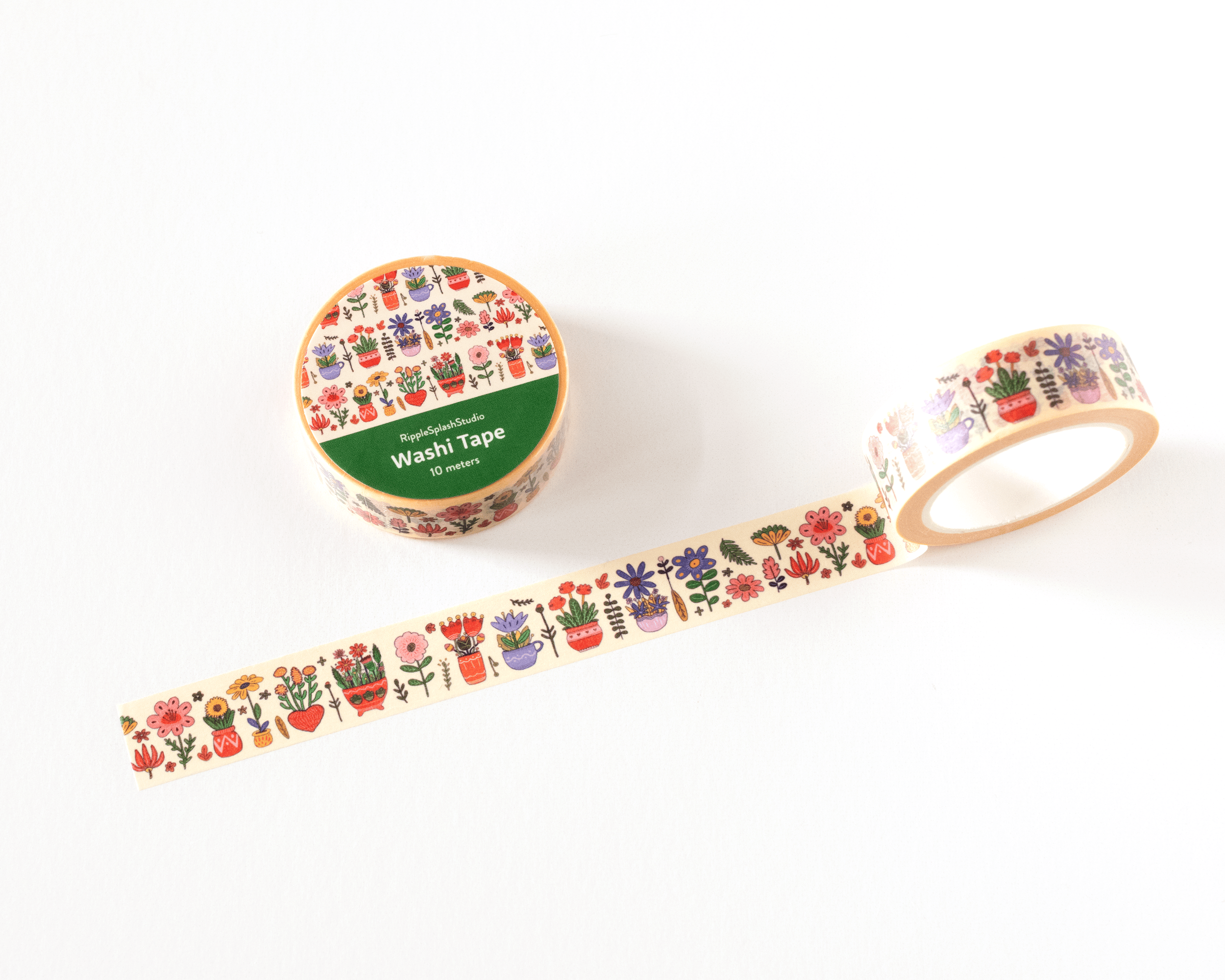Favorite Story RippleSplash Studio Floral Plant Pots Washi Tape