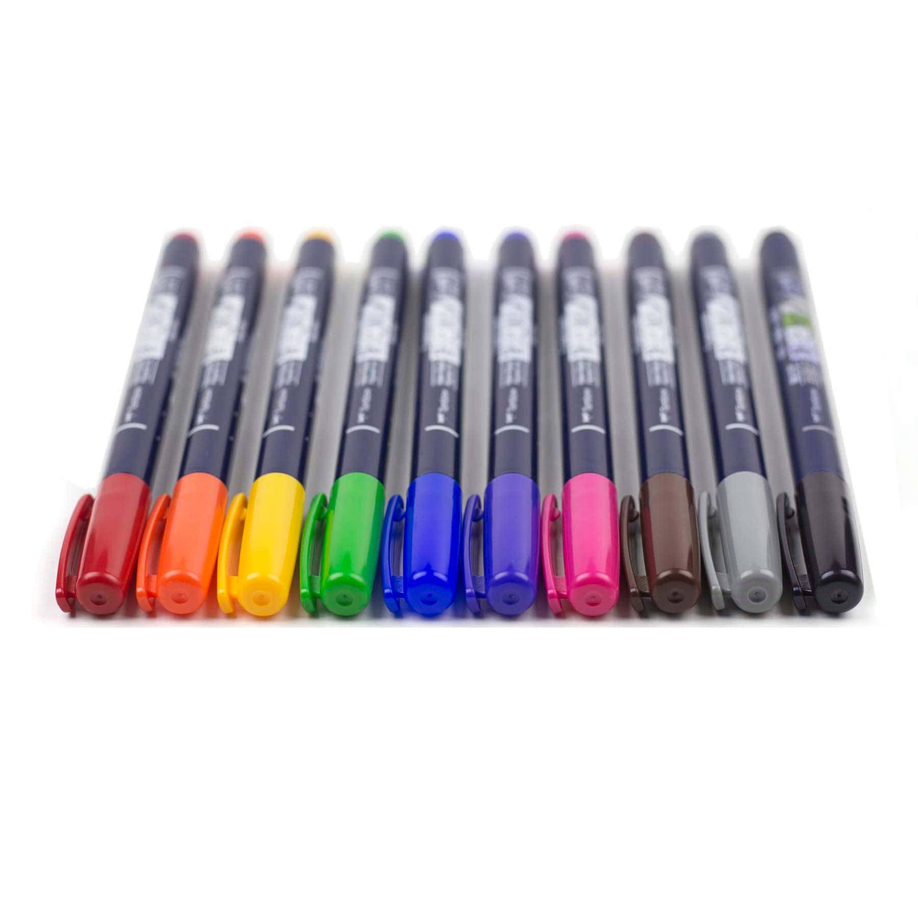 Favorite Story Tombow Fudenosuke Colors Calligraphy Brush Pens - 10-Pack