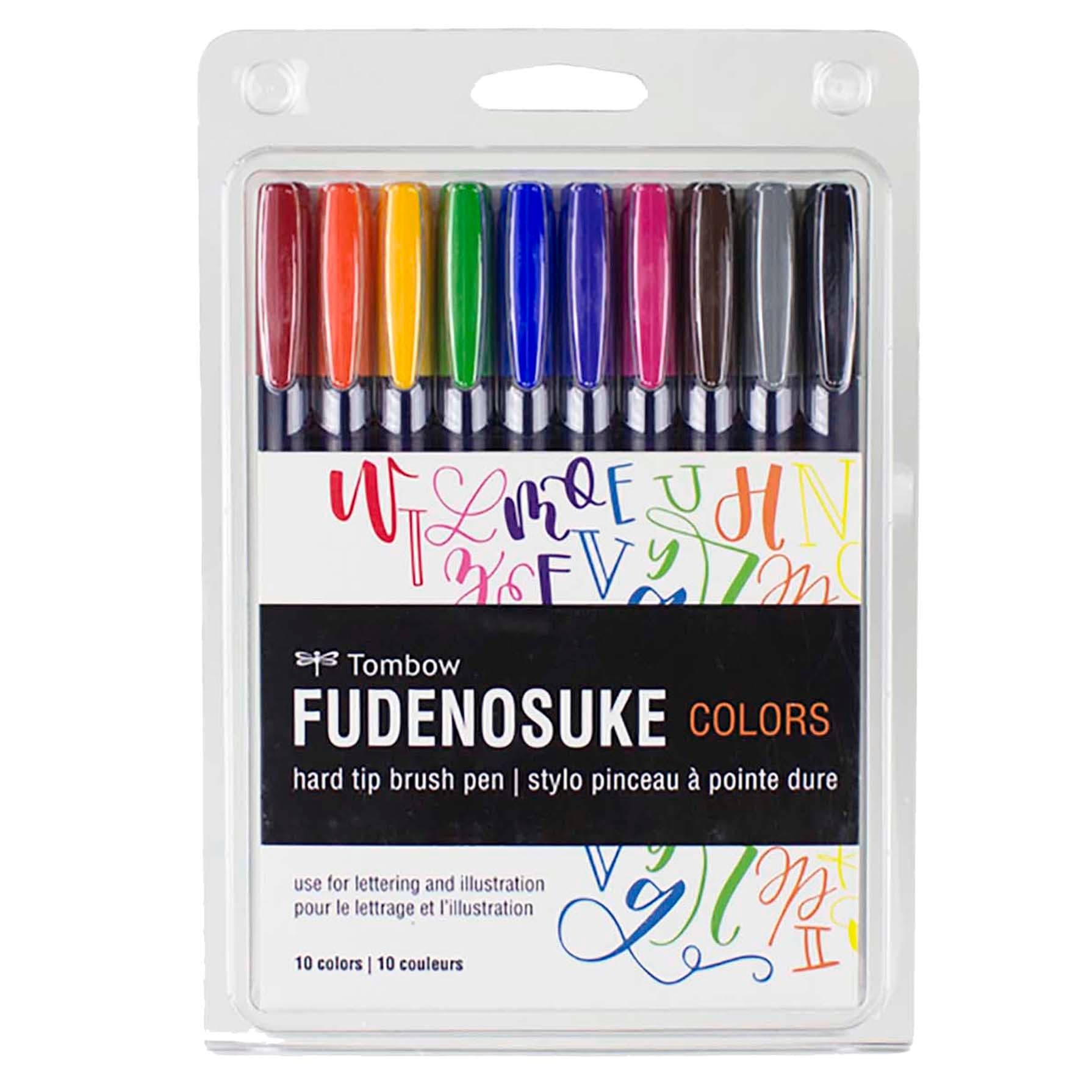 Favorite Story Tombow Fudenosuke Colors Calligraphy Brush Pens - 10-Pack