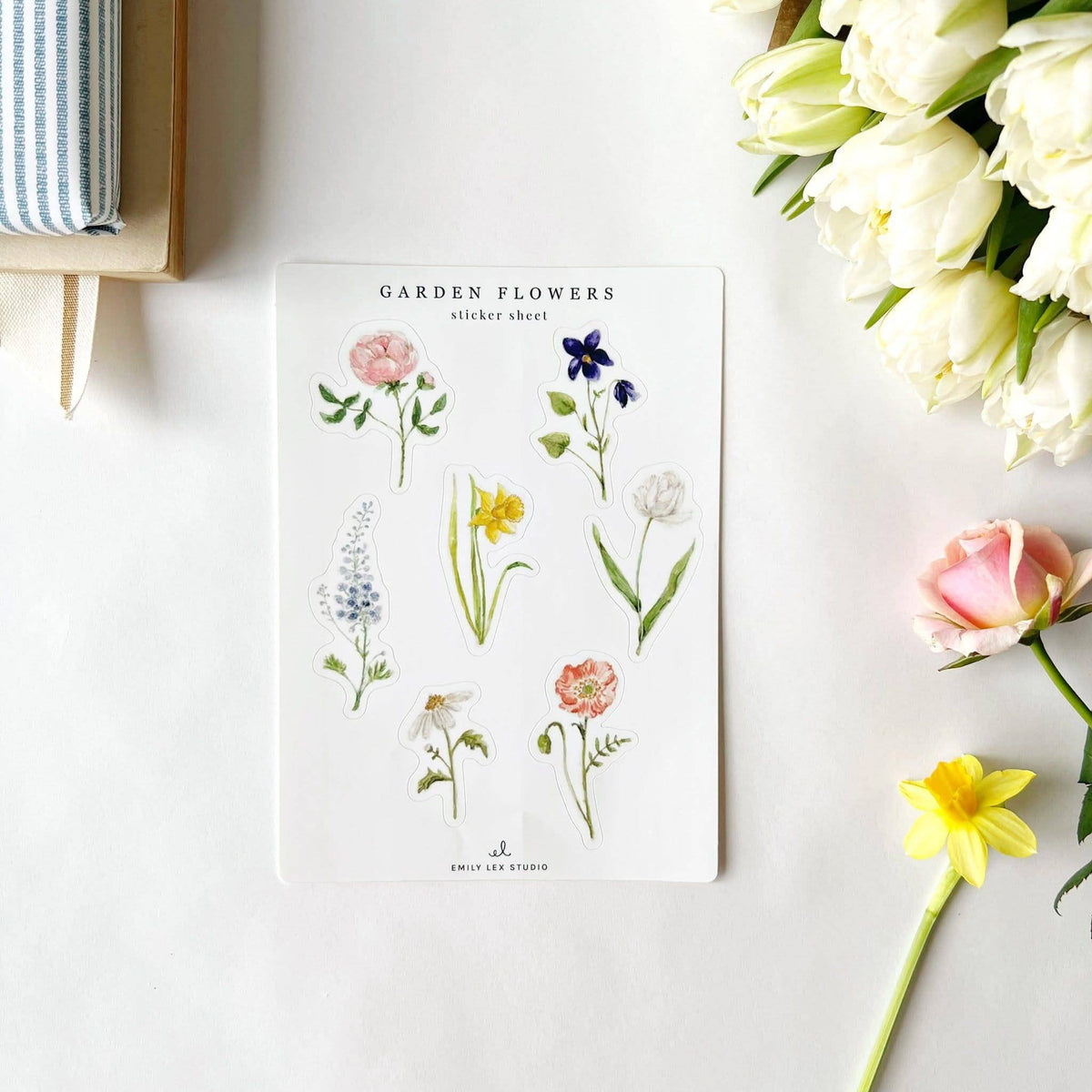 Favorite Story emily lex studio Garden flowers sticker sheets