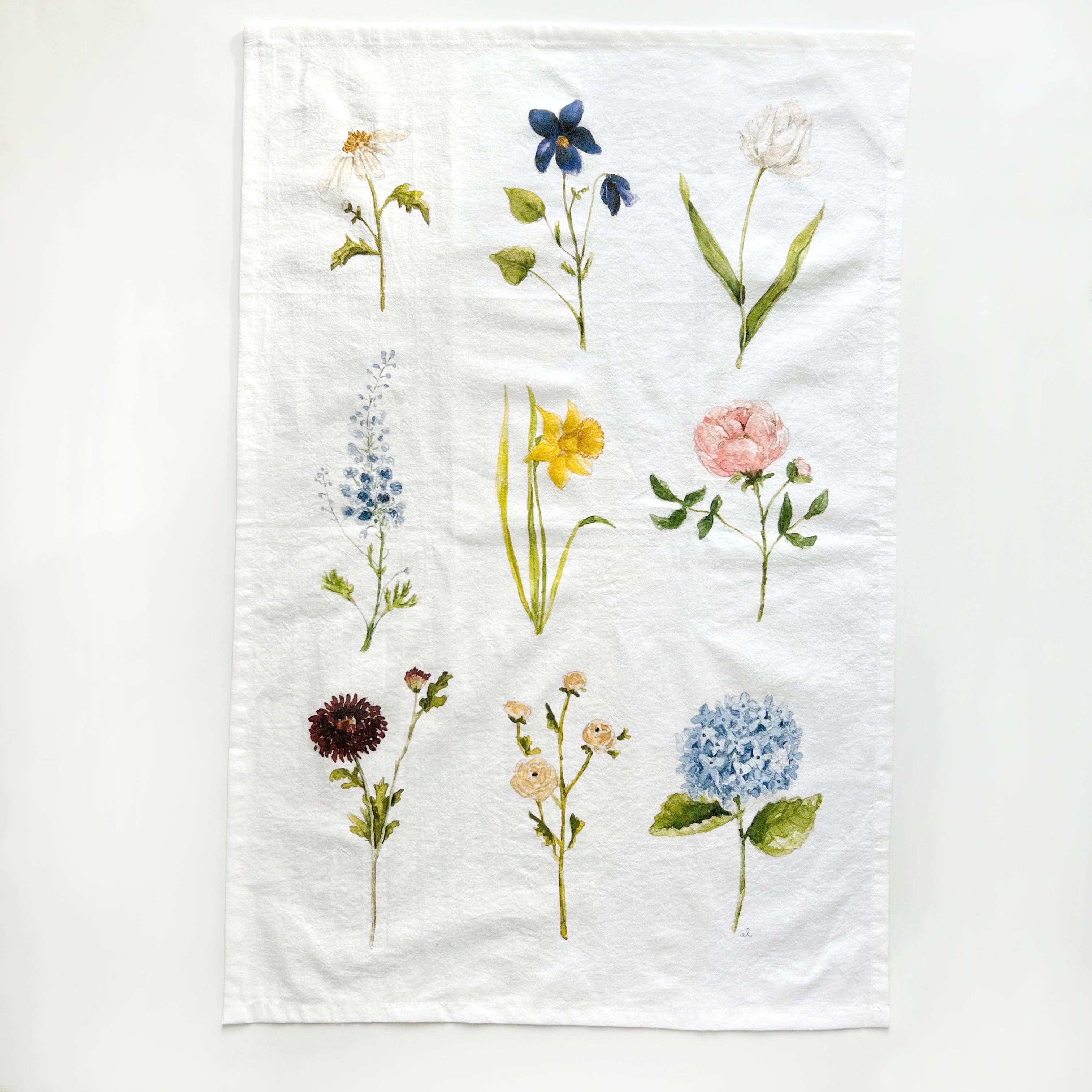 Favorite Story emily lex studio Garden flowers tea towel
