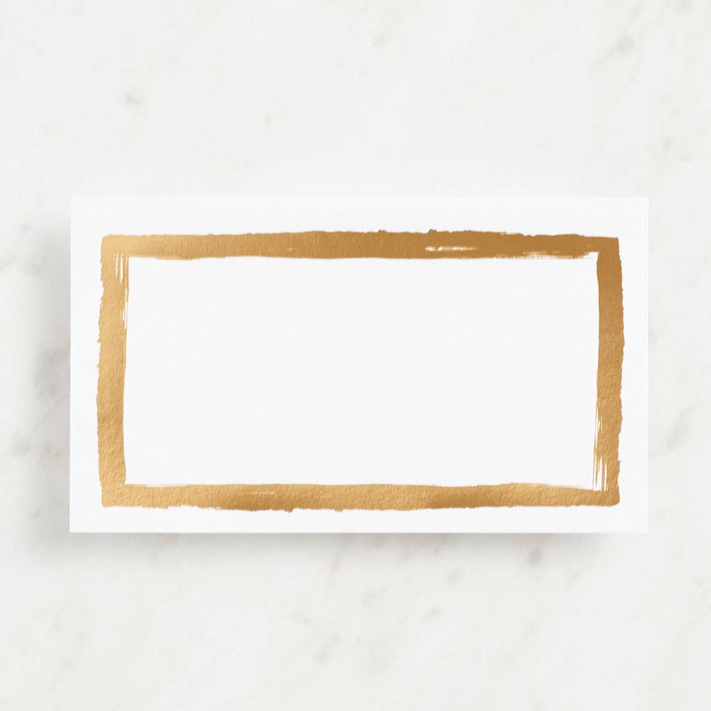 Favorite Story Paper Source Wholesale Gold Foil Brush Border Adhesive Gift Tag