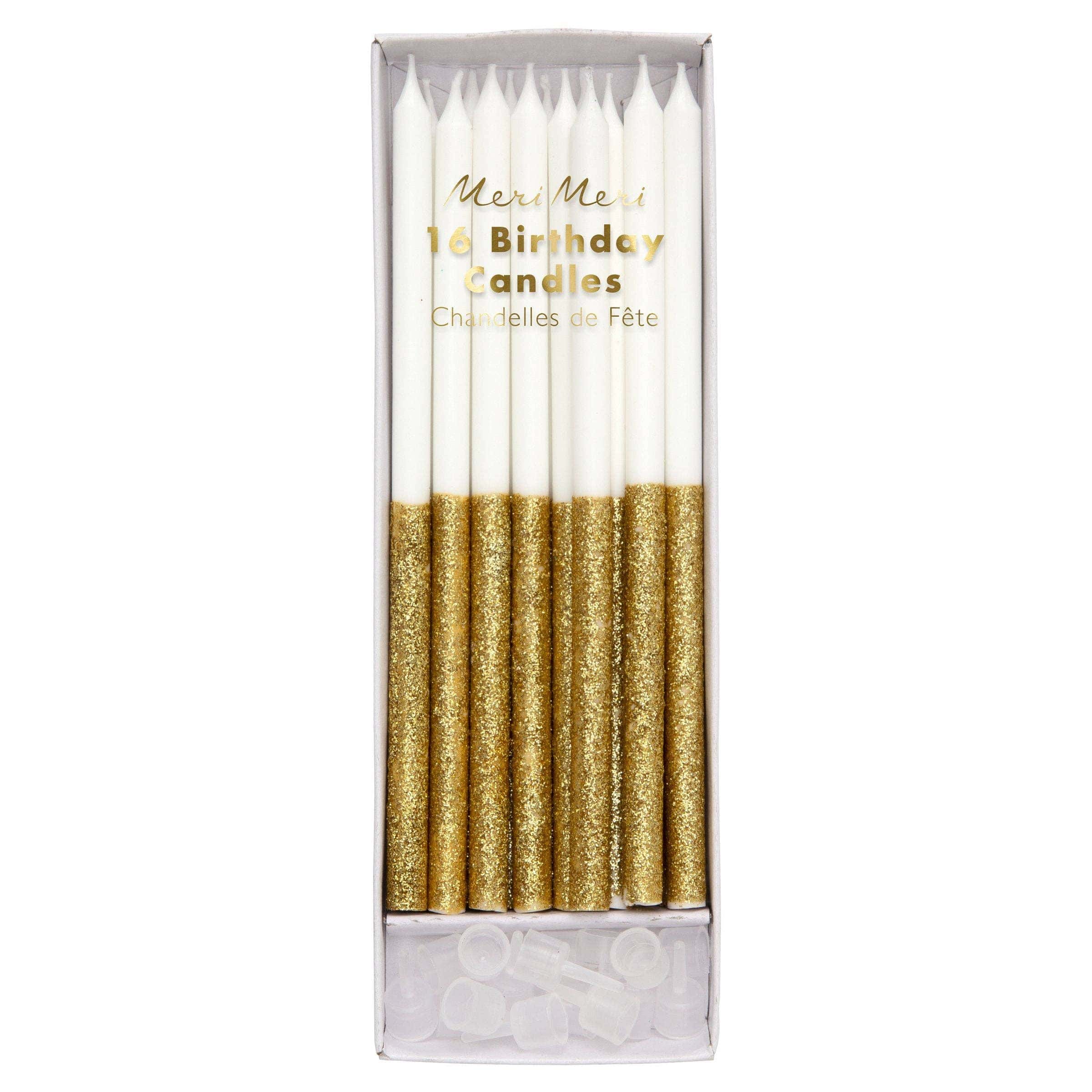 Favorite Story Meri Meri Gold Glitter Dipped Candles