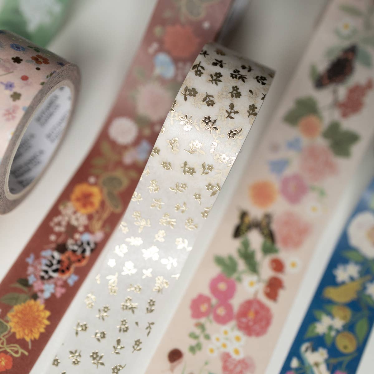 Favorite Story Botanica Paper Co. GOLD PETITE FLORA |  WASHI TAPE