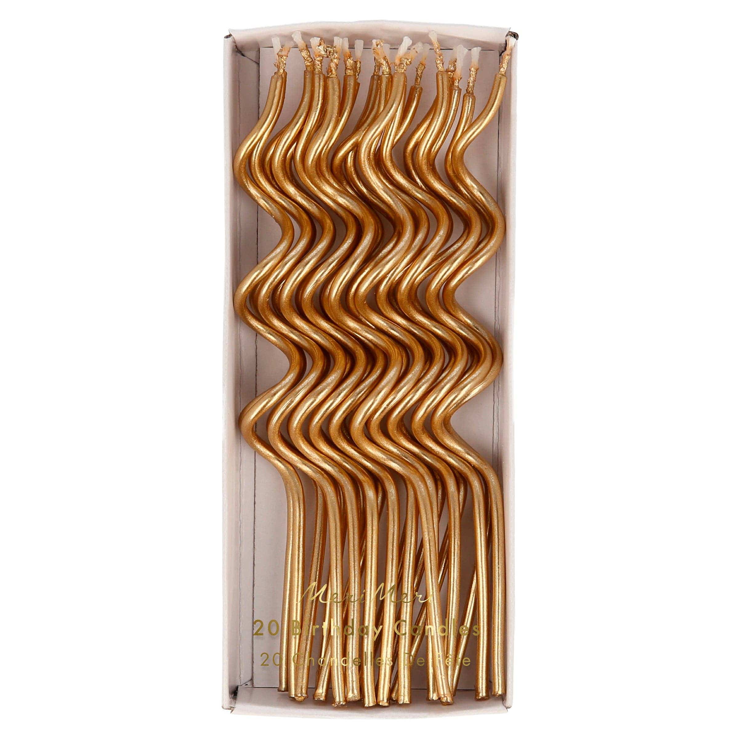 Favorite Story Meri Meri Gold Swirly Candles