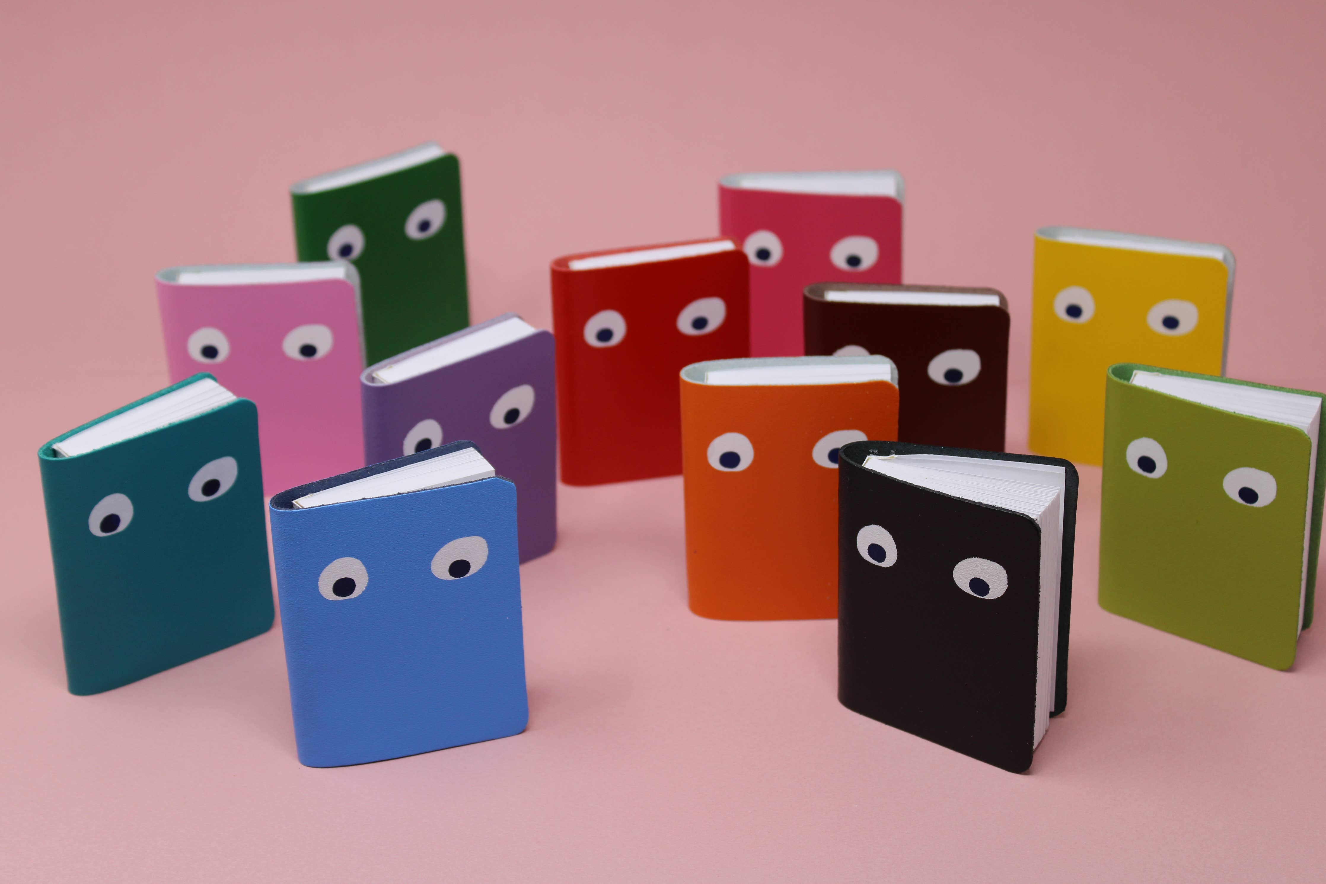 Favorite Story Ark Colour Design Googly Eye Mini Leather Notebook