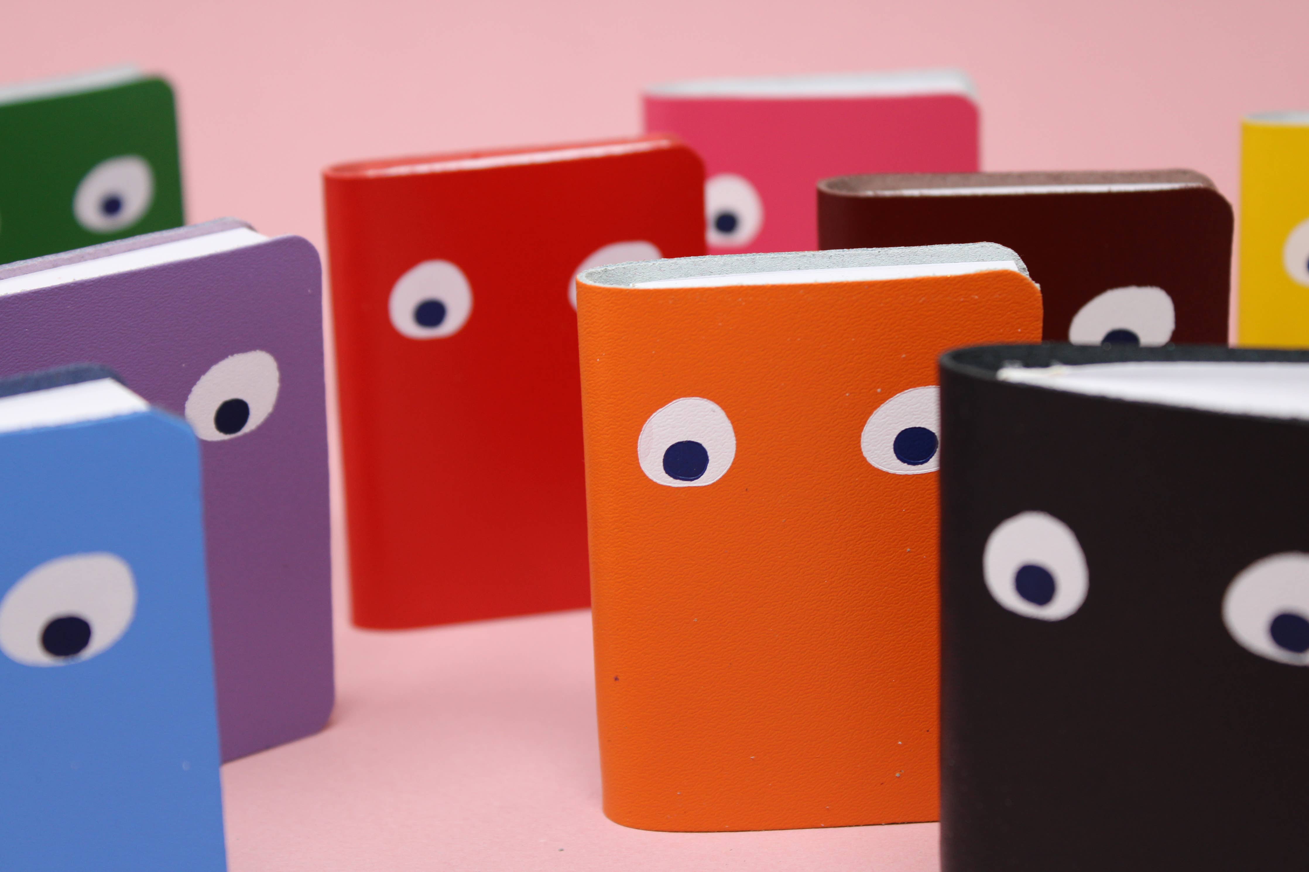 Favorite Story Ark Colour Design Googly Eye Mini Leather Notebook
