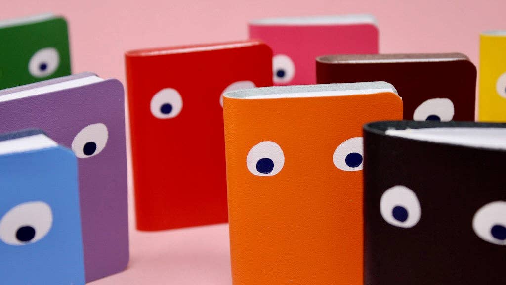 Favorite Story Ark Colour Design Googly Eye Mini Leather Notebook
