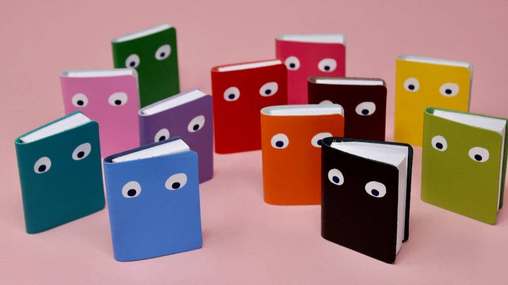 Favorite Story Ark Colour Design Googly Eye Mini Leather Notebook