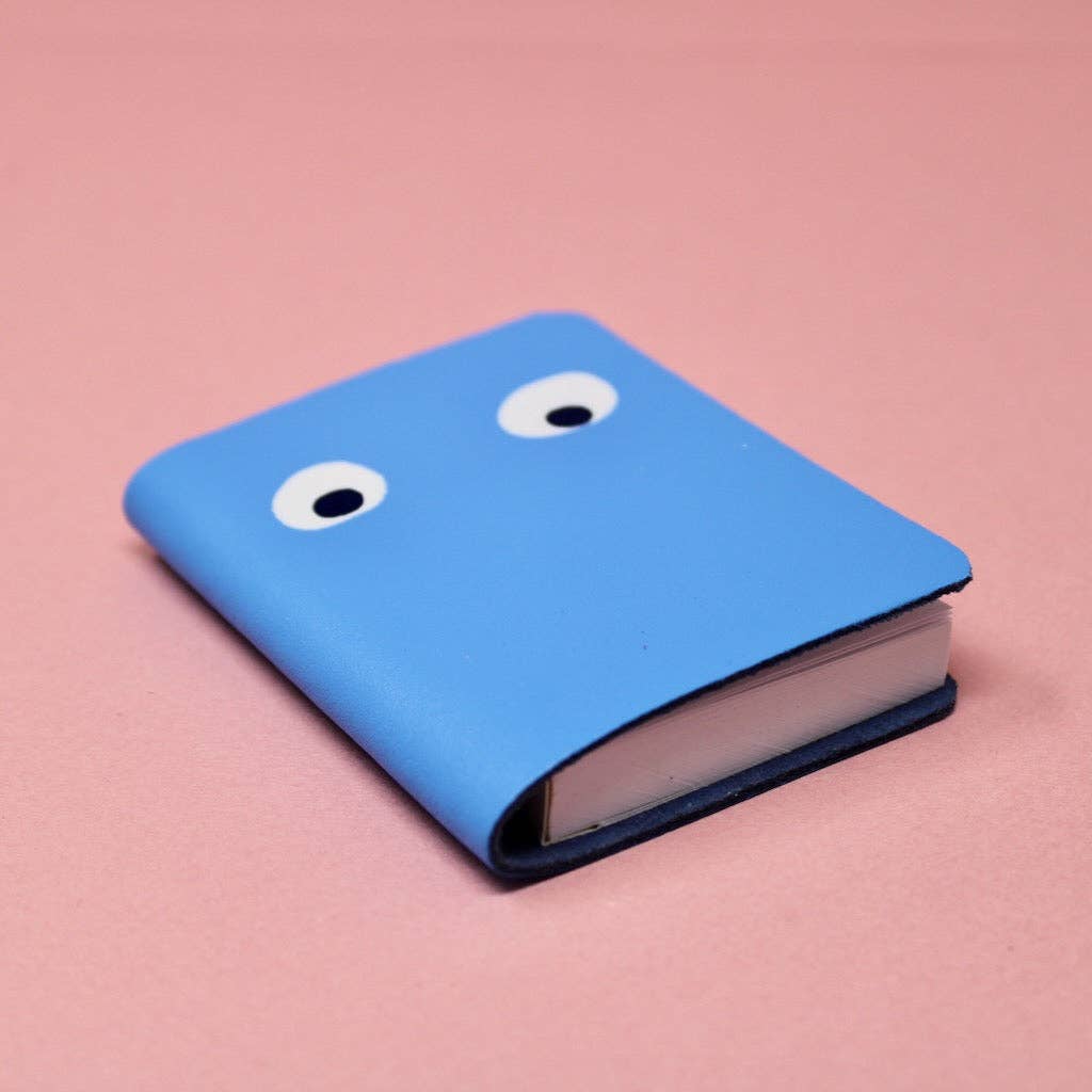 Favorite Story Ark Colour Design Cornflower Googly Eye Mini Leather Notebook