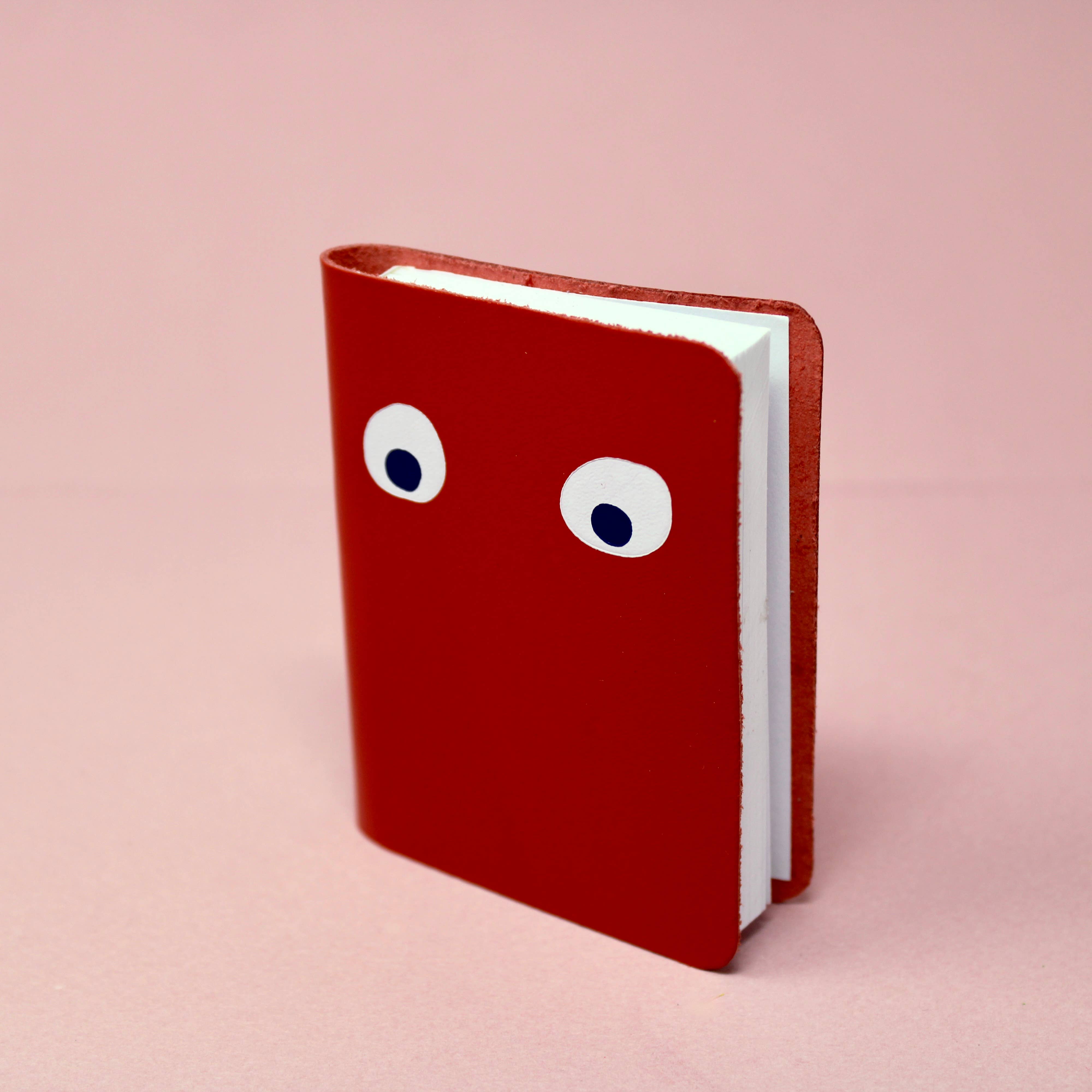 Favorite Story Ark Colour Design Red Googly Eye Mini Leather Notebook