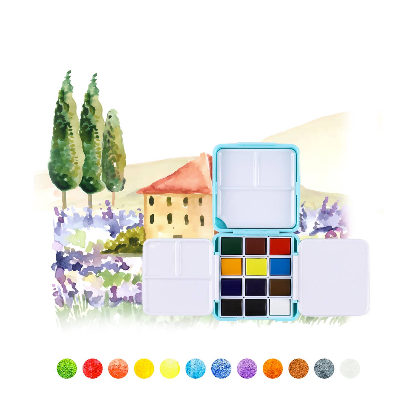 Favorite Story Grabie Essential Colors Grabie Watercolor Travel Set of 12